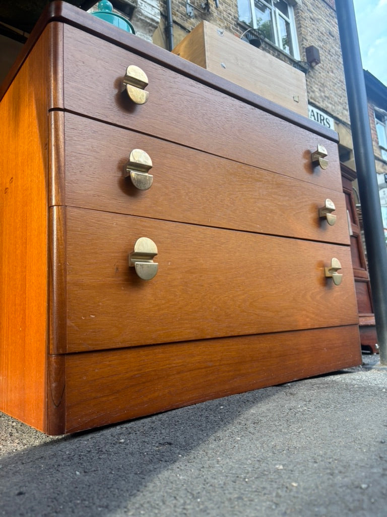 Mid Century teak Stag set of drawers