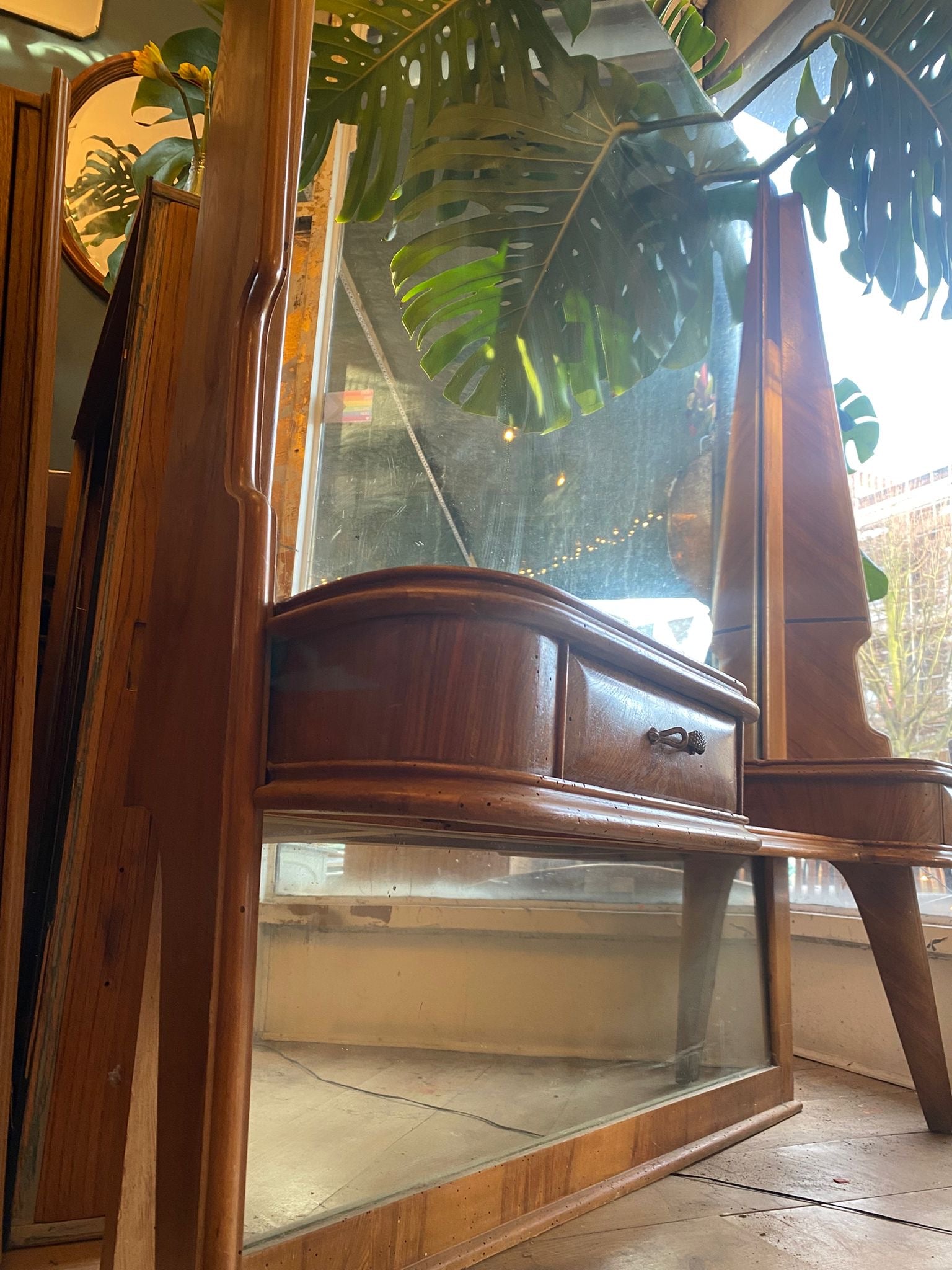 Huge Art Deco vanity mirror dressing table