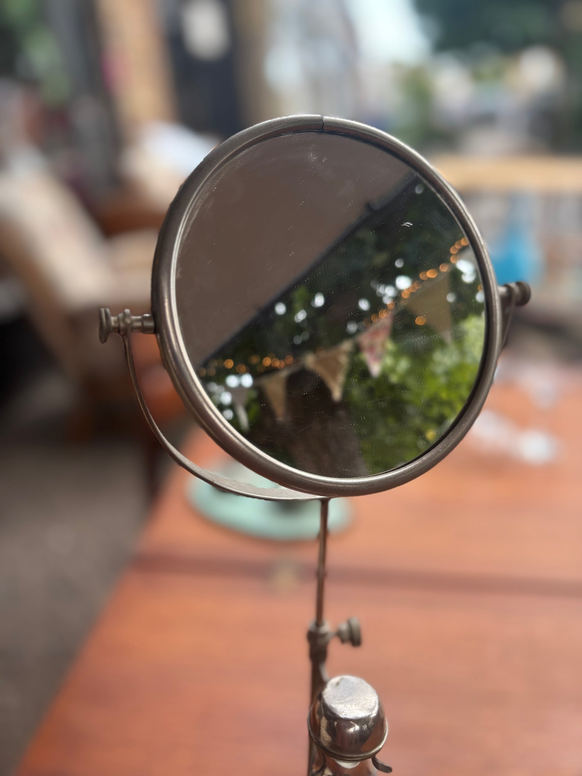Vintage gentleman’s shaving pedestal mirror