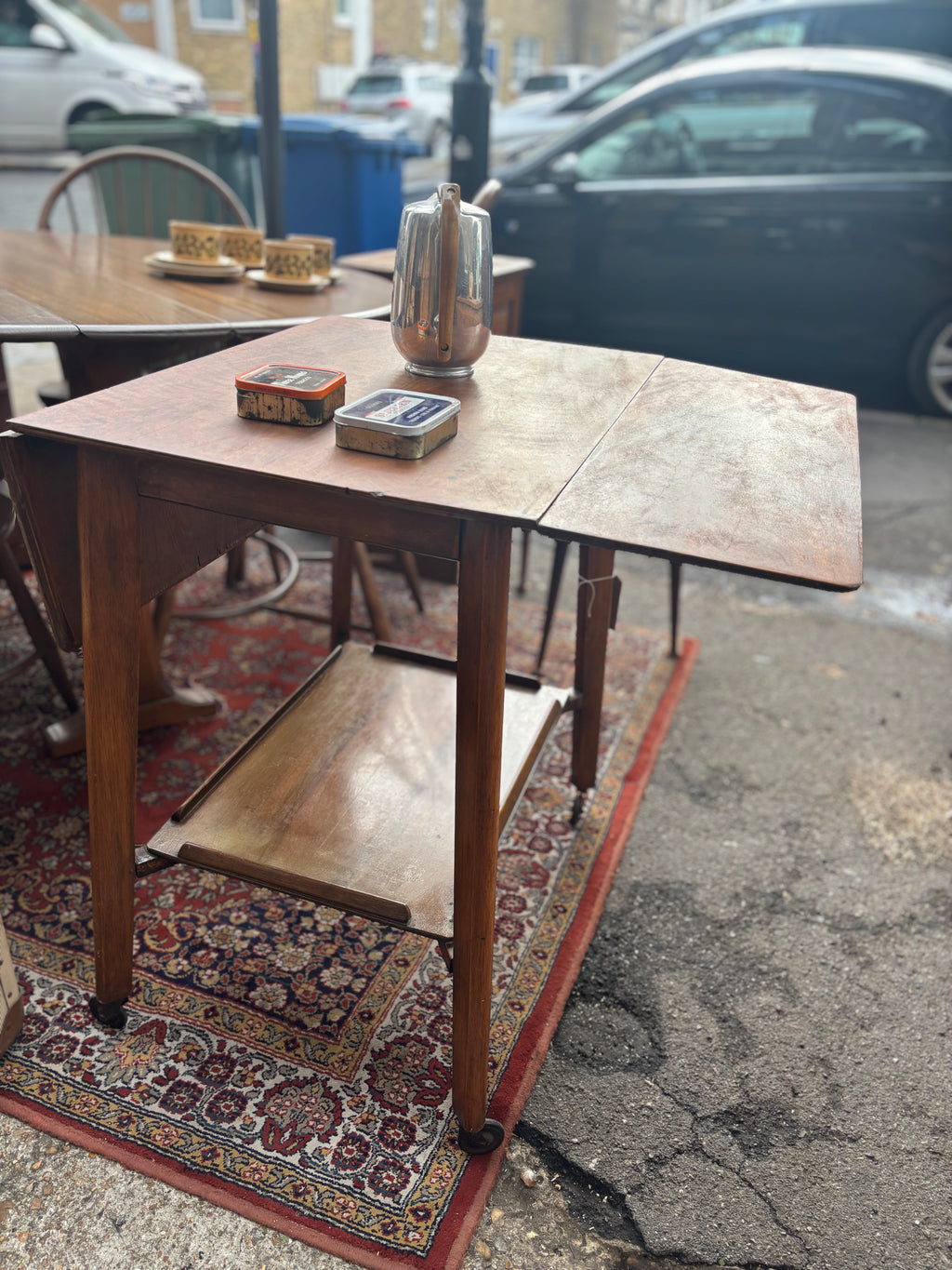 1960s foldout drinks trolley