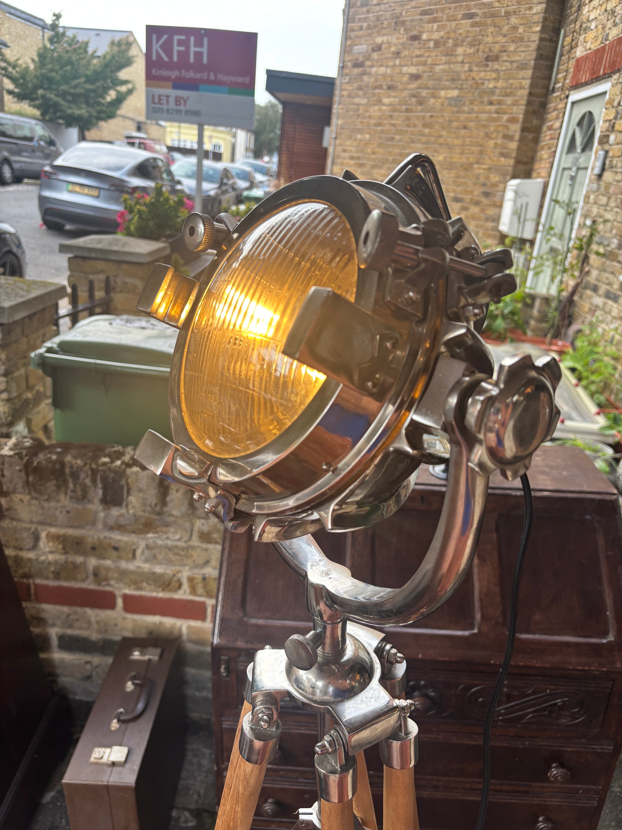 Vintage 1950s theatre strand light