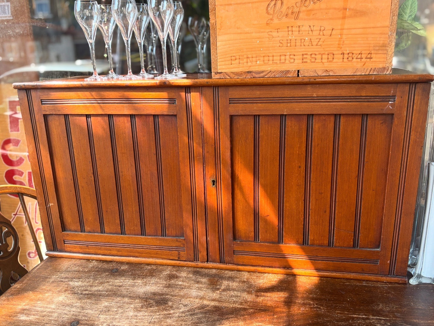 Vintage 1930s wooden pigeon hole cabinet