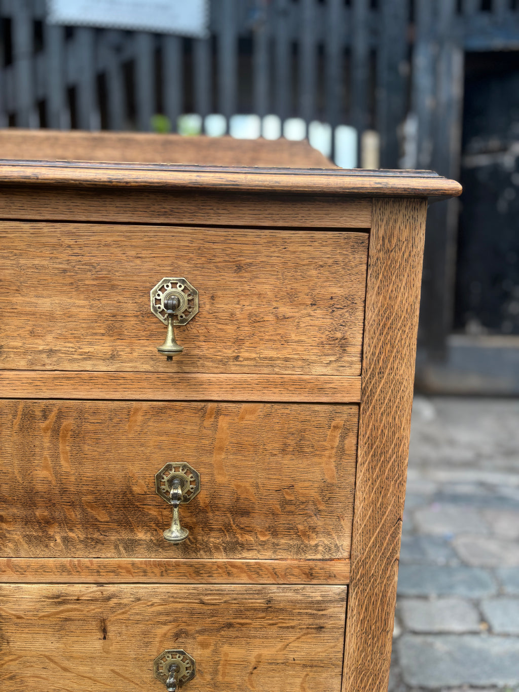 Mid century vintage solid oak drawers
