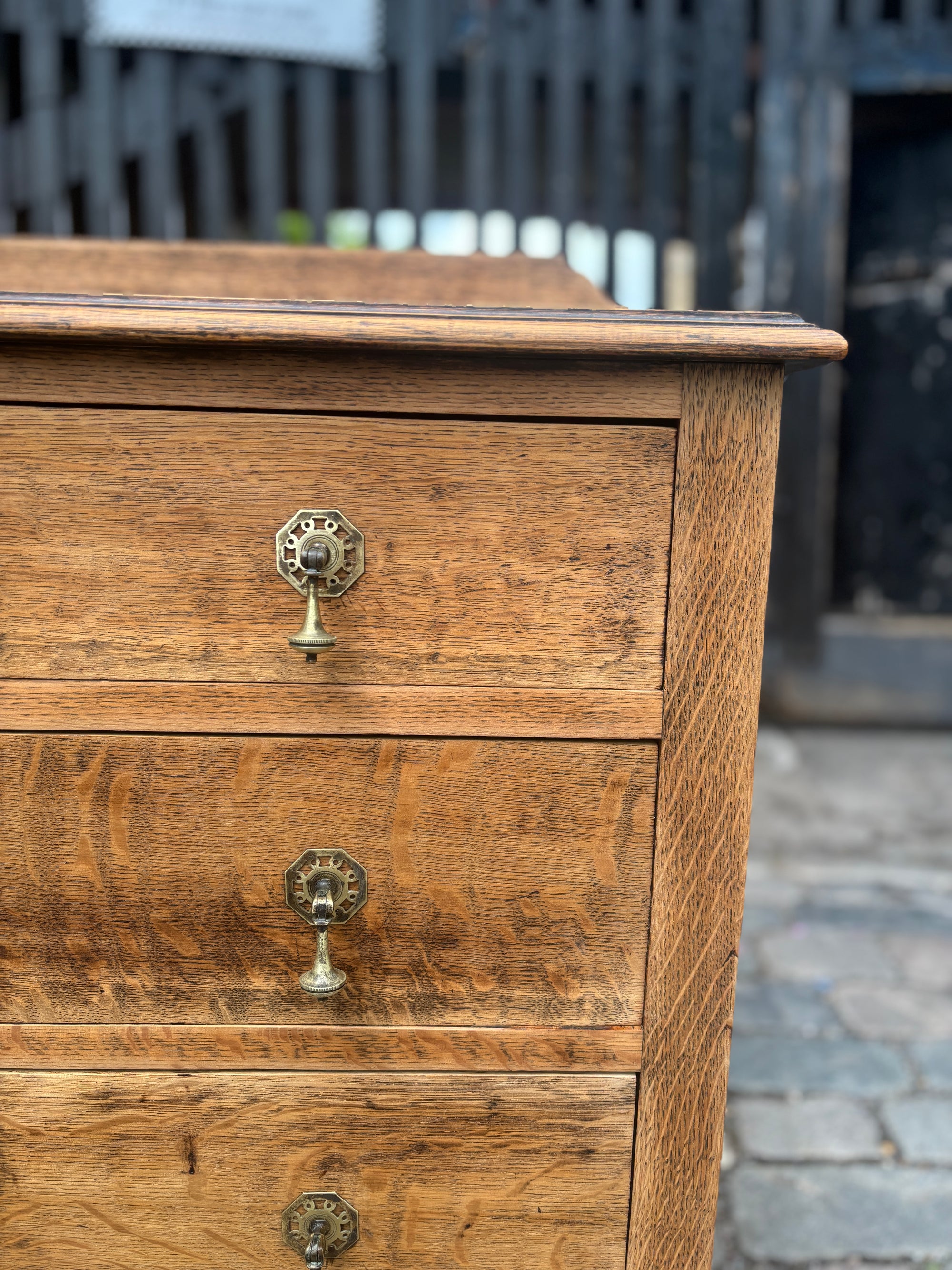 Mid century vintage solid oak drawers