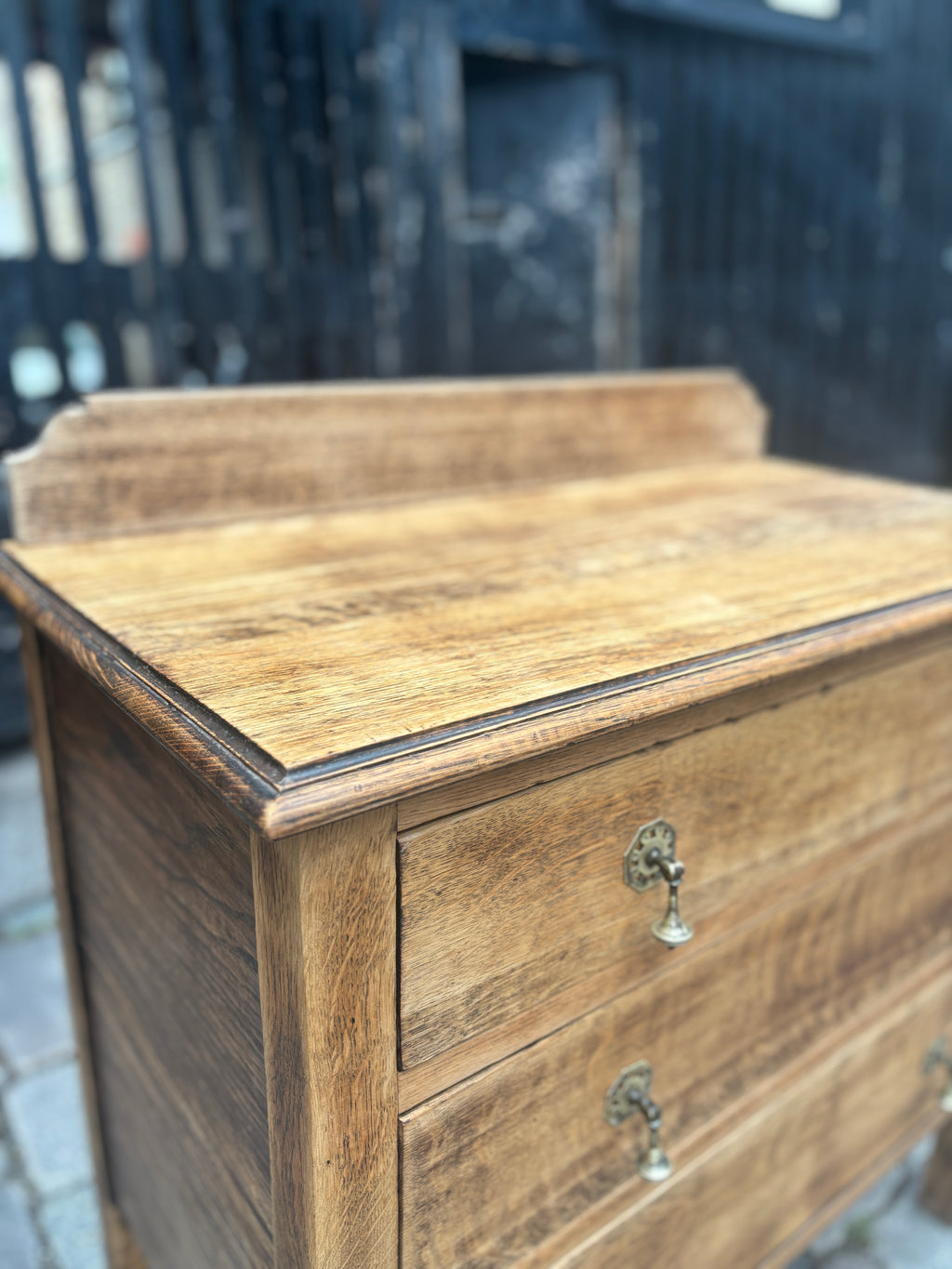 Mid century vintage solid oak drawers
