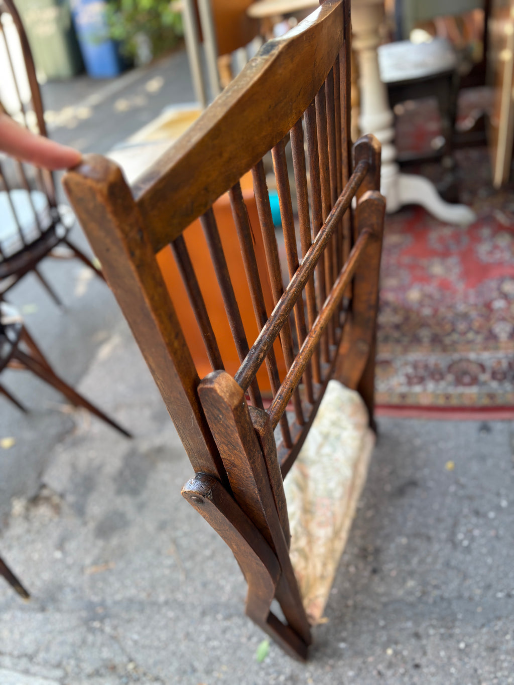 Antique Victorian mahogany deck chair