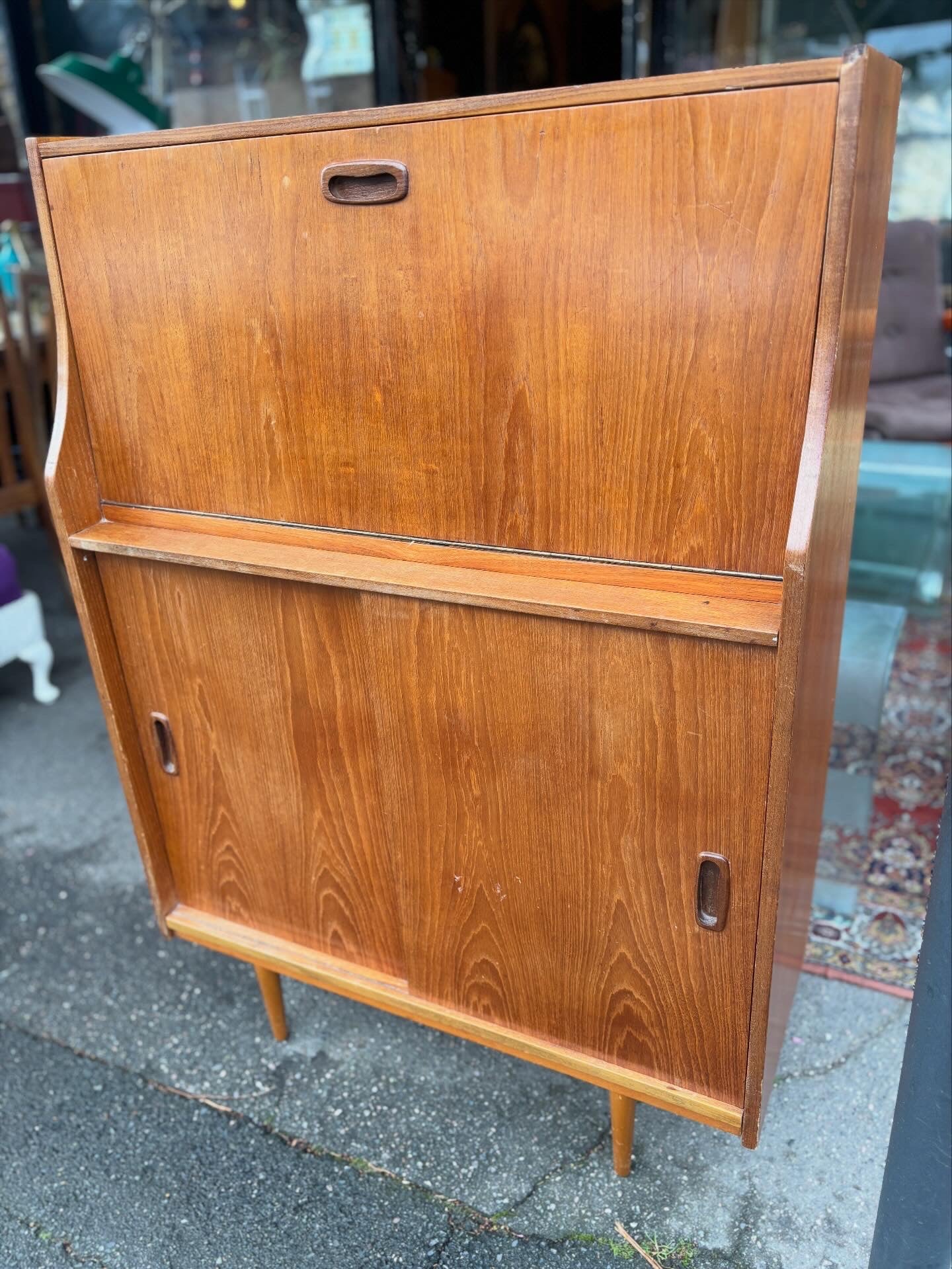 Mid Century teak bureau desk
