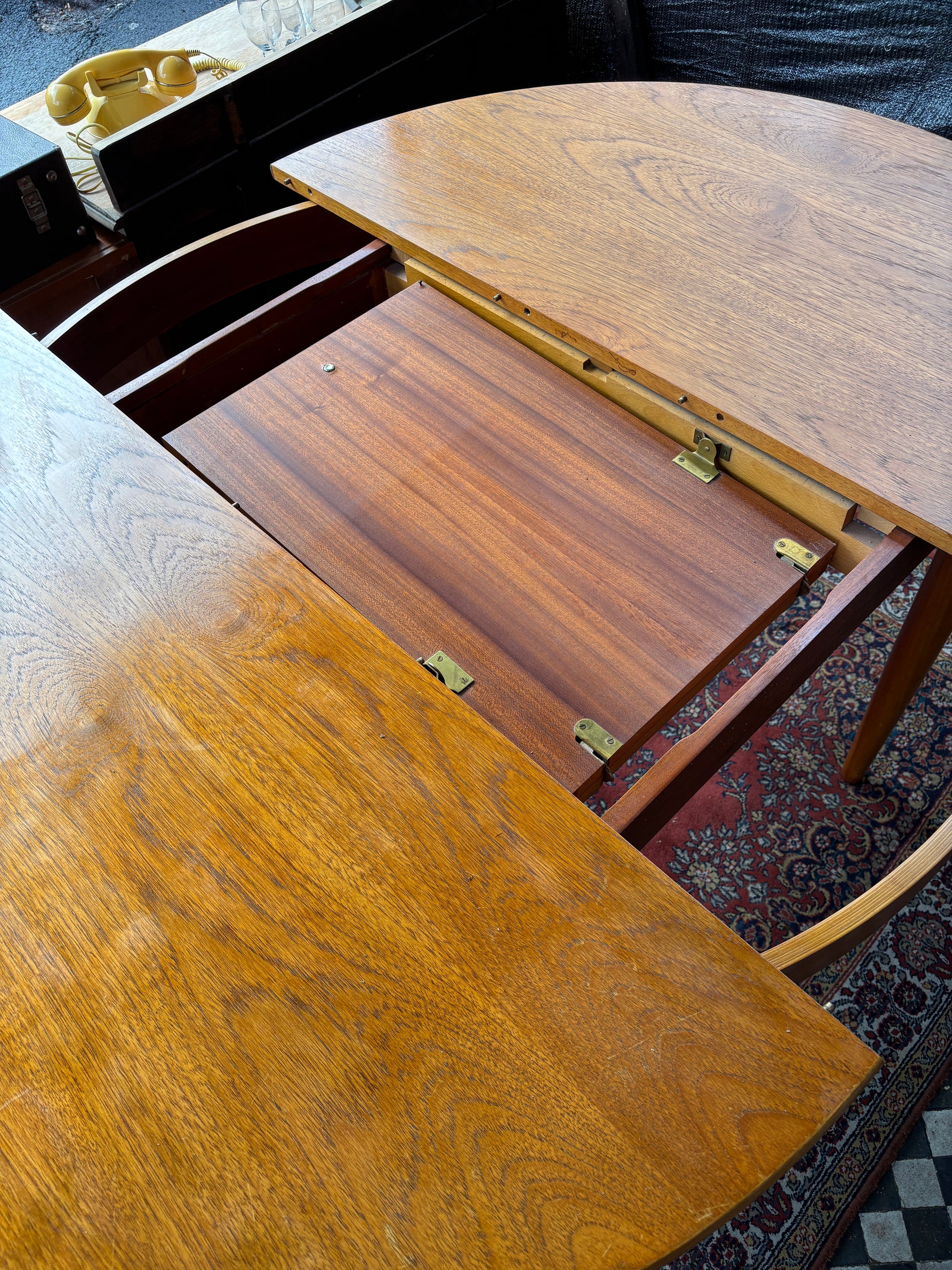Mid Century original Danish teak extendable table