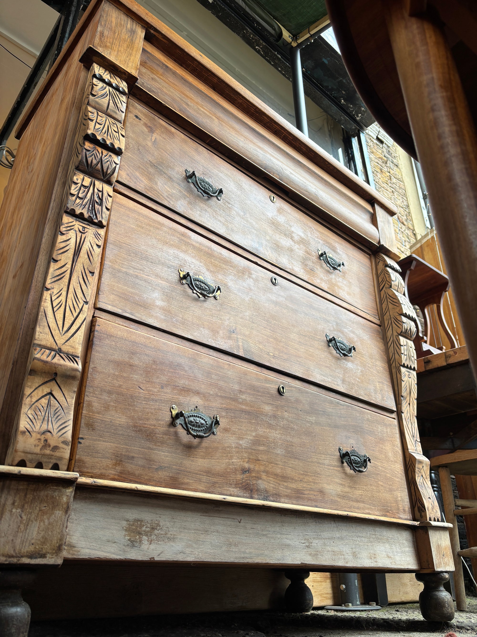 Victorian solid mahogany set of drawers