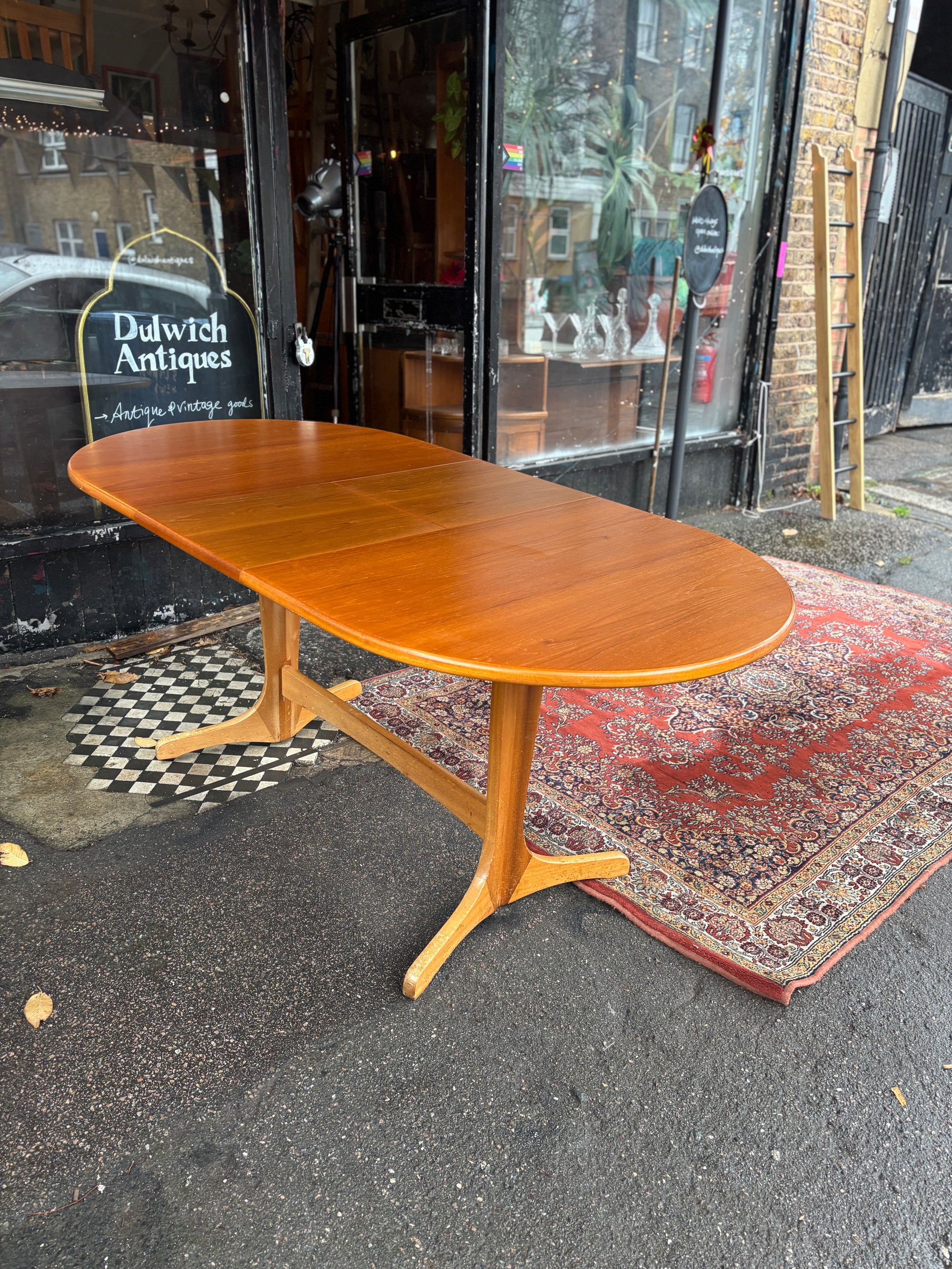 Vintage teak extendable table made by S Form