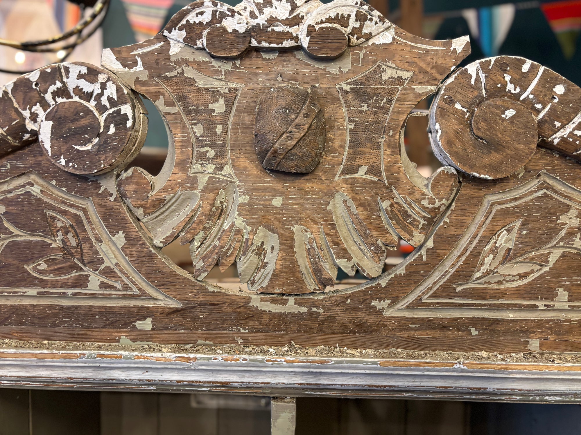 Victorian French farmhouse carved oak bookshelf