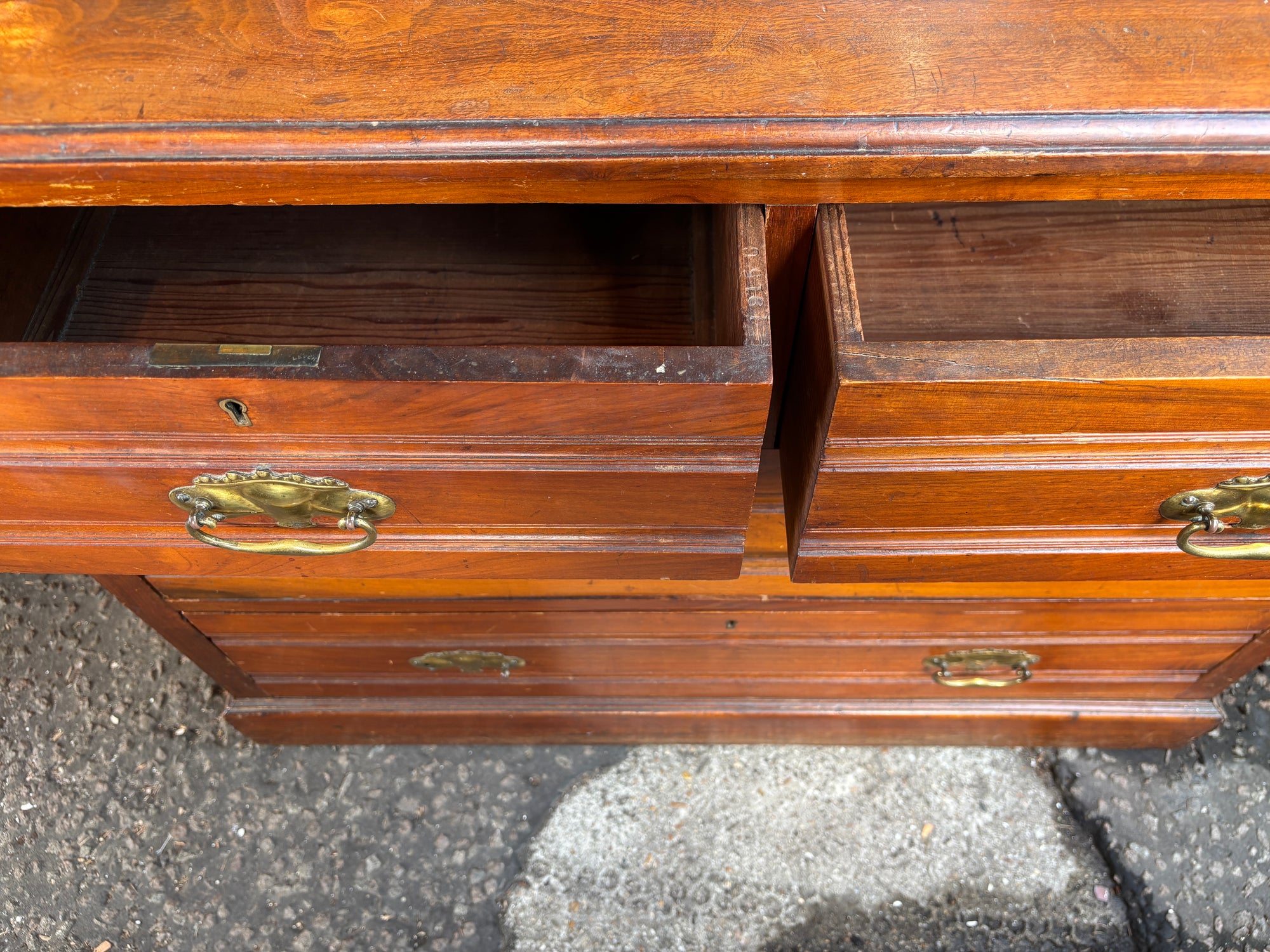Antique Edwardian walnut set of drawers