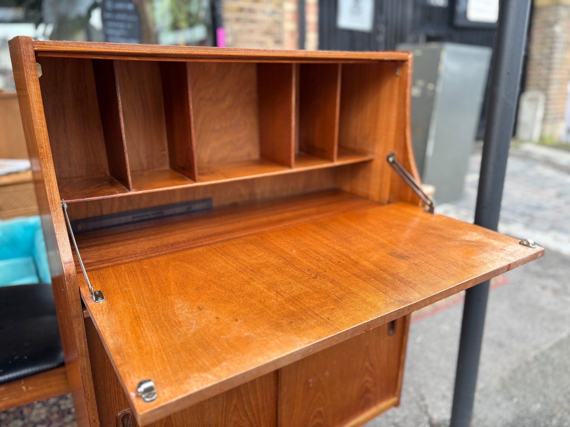 Mid Century teak bureau desk