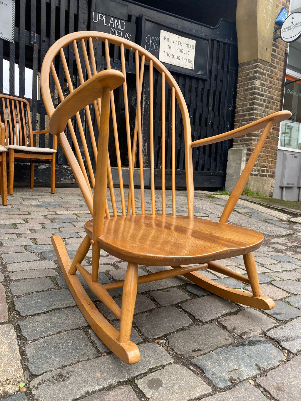 Vintage Ercol Windsor grandfather rocking chair