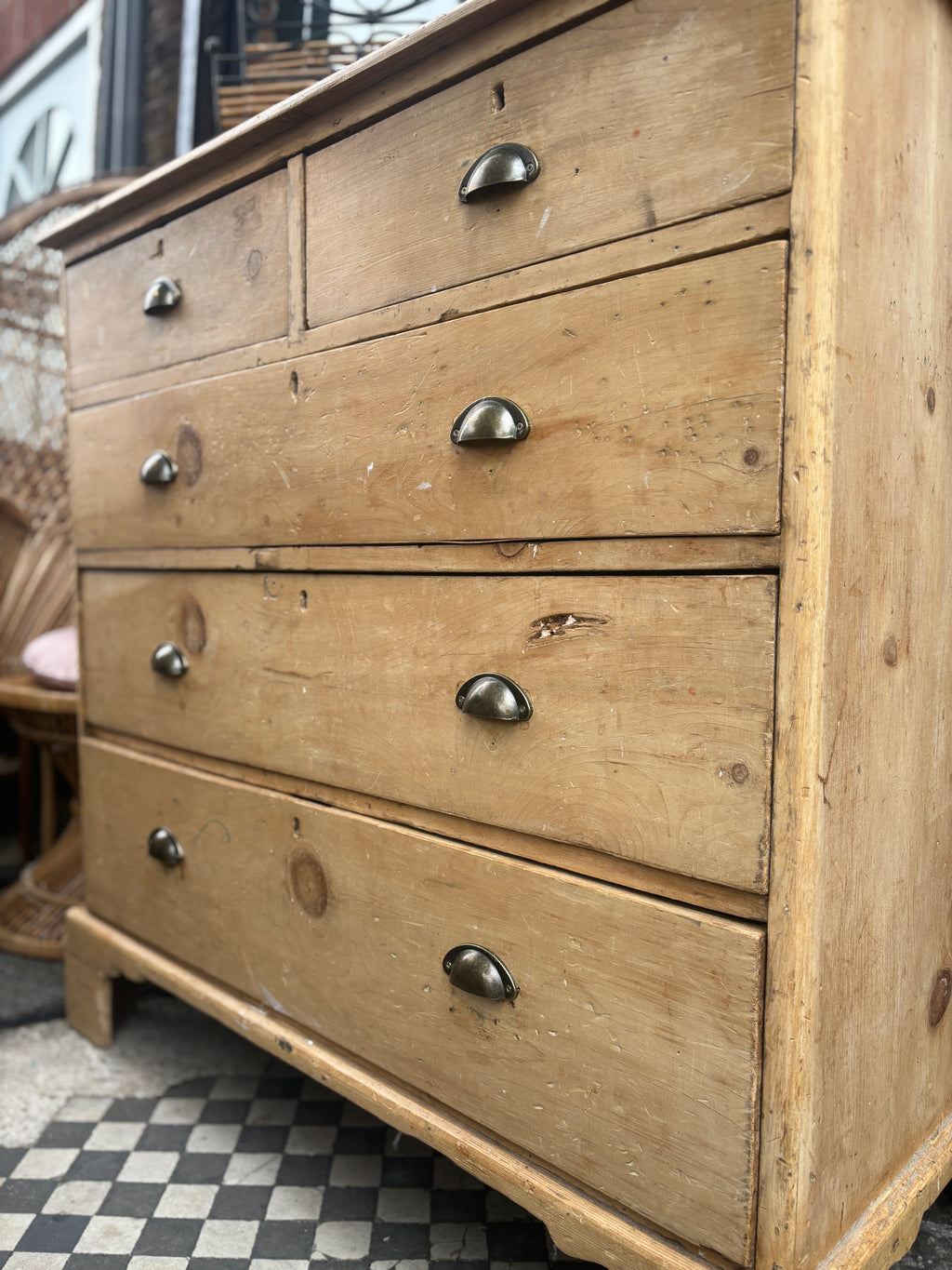 Victorian pine drawers