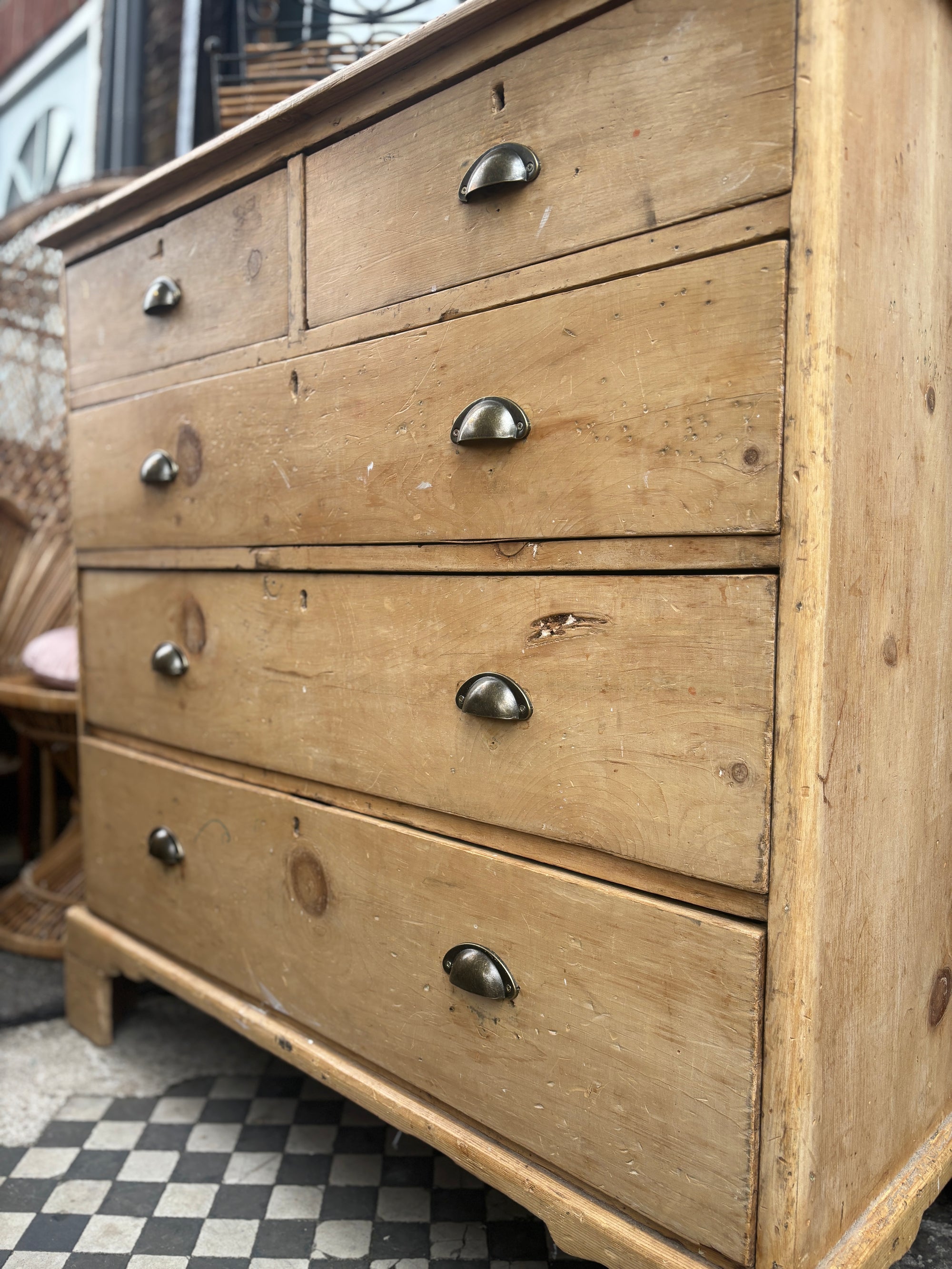 Victorian pine drawers
