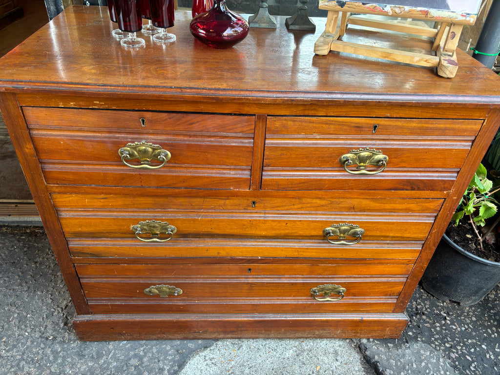 Antique Edwardian walnut set of drawers
