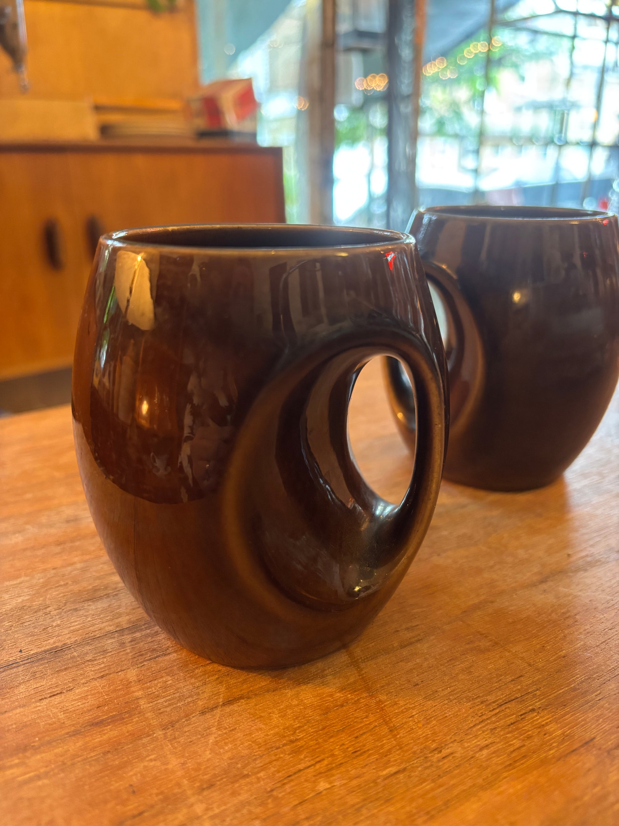 Vintage Holkham Owl Eye coffee mugs
