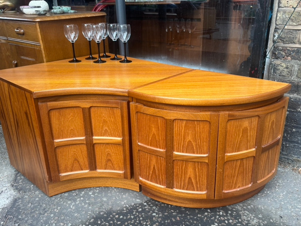 Mid Century vintage Nathan squares teak cabinet