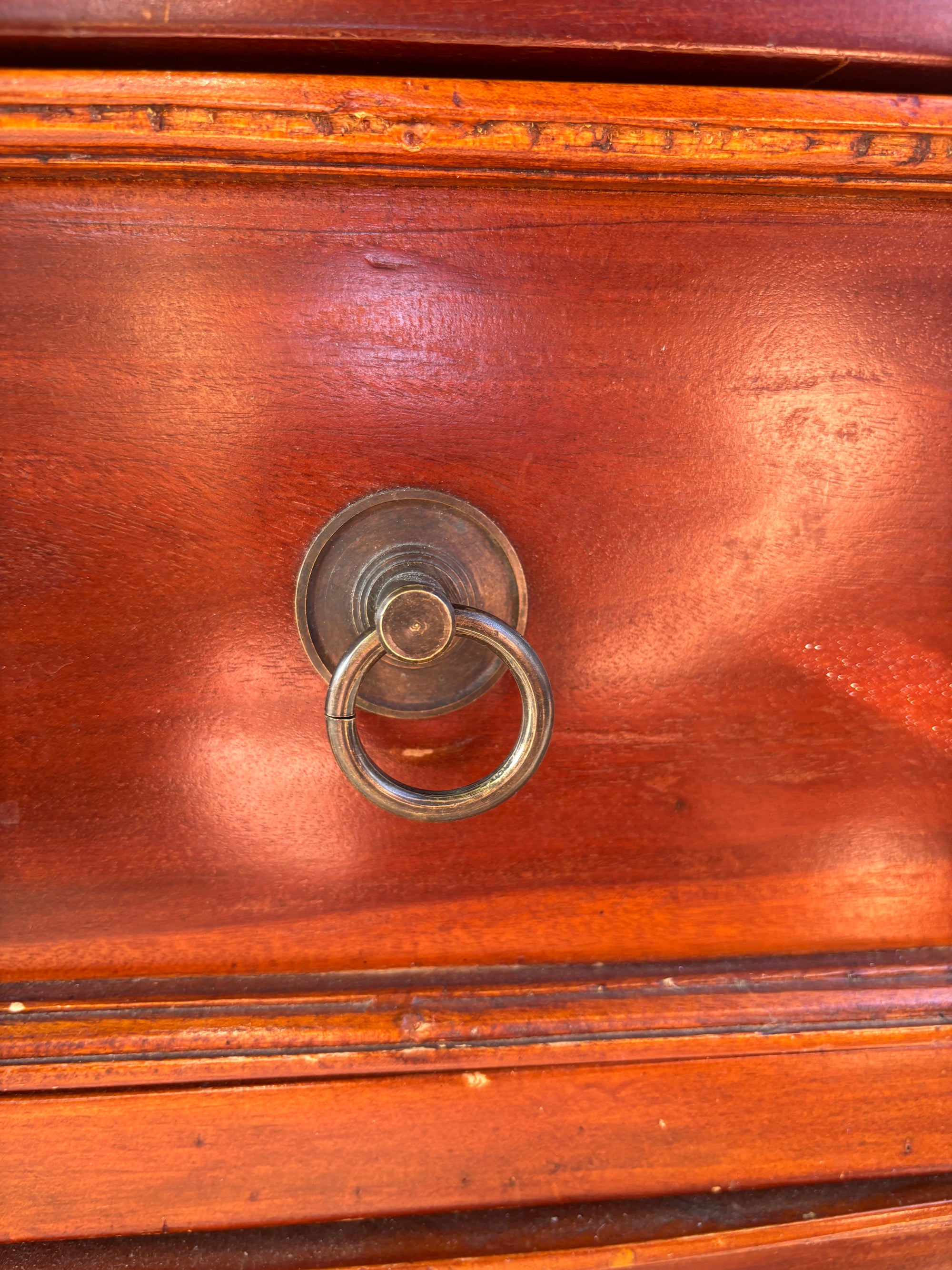 Vintage mahogany Indonesian chest of drawers