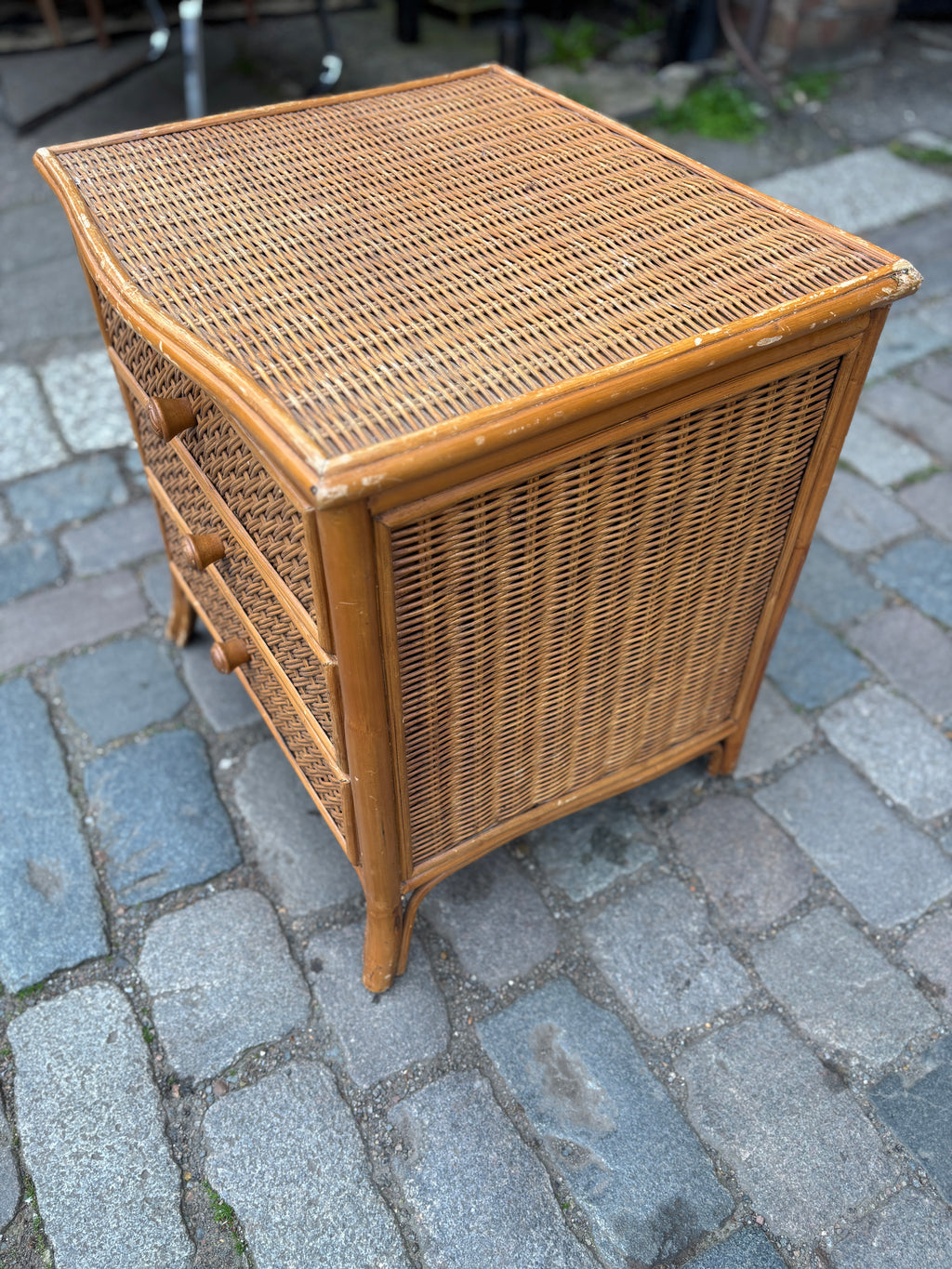 Vintage rattan set of drawers