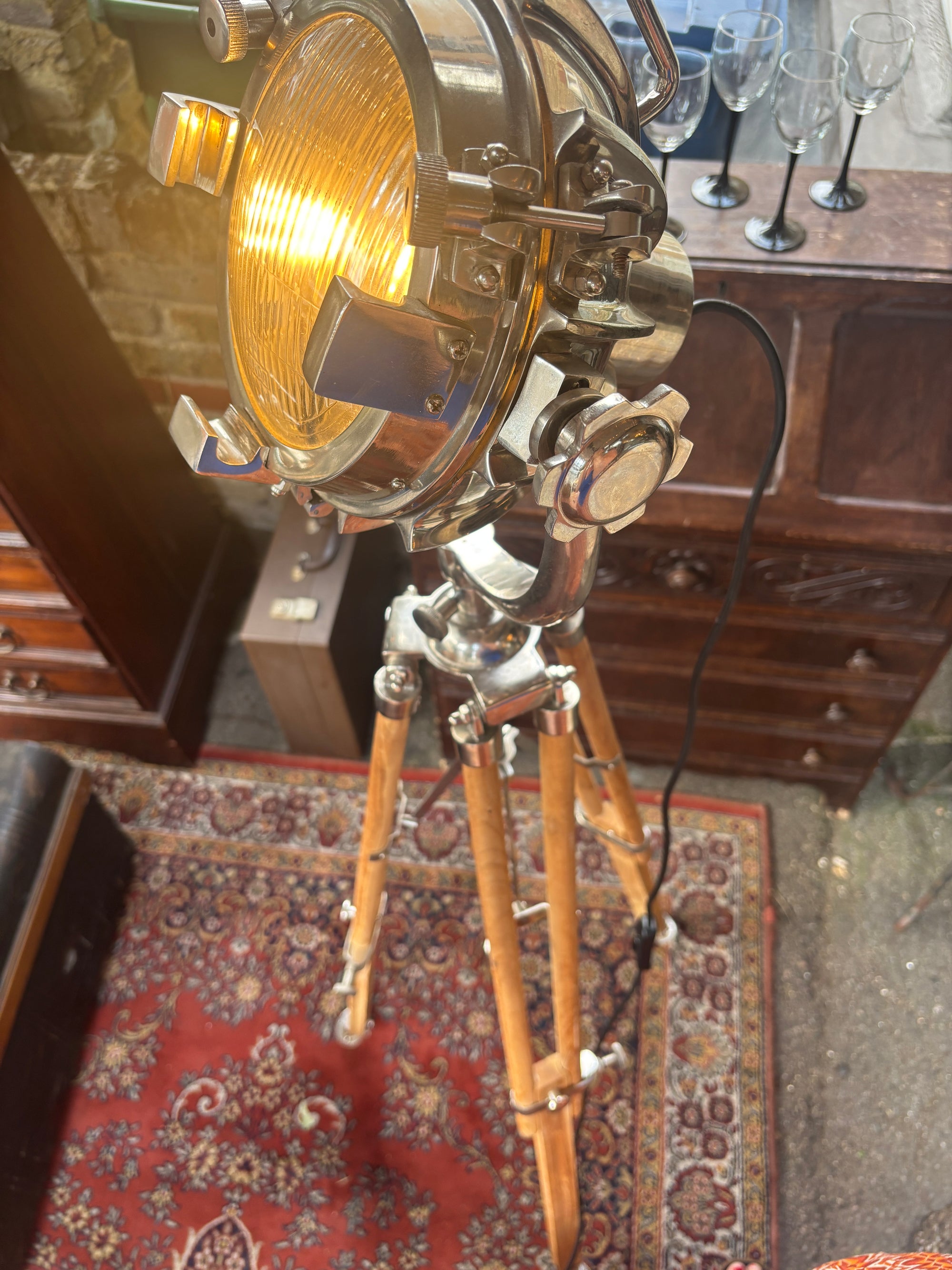 Vintage 1950s theatre strand light