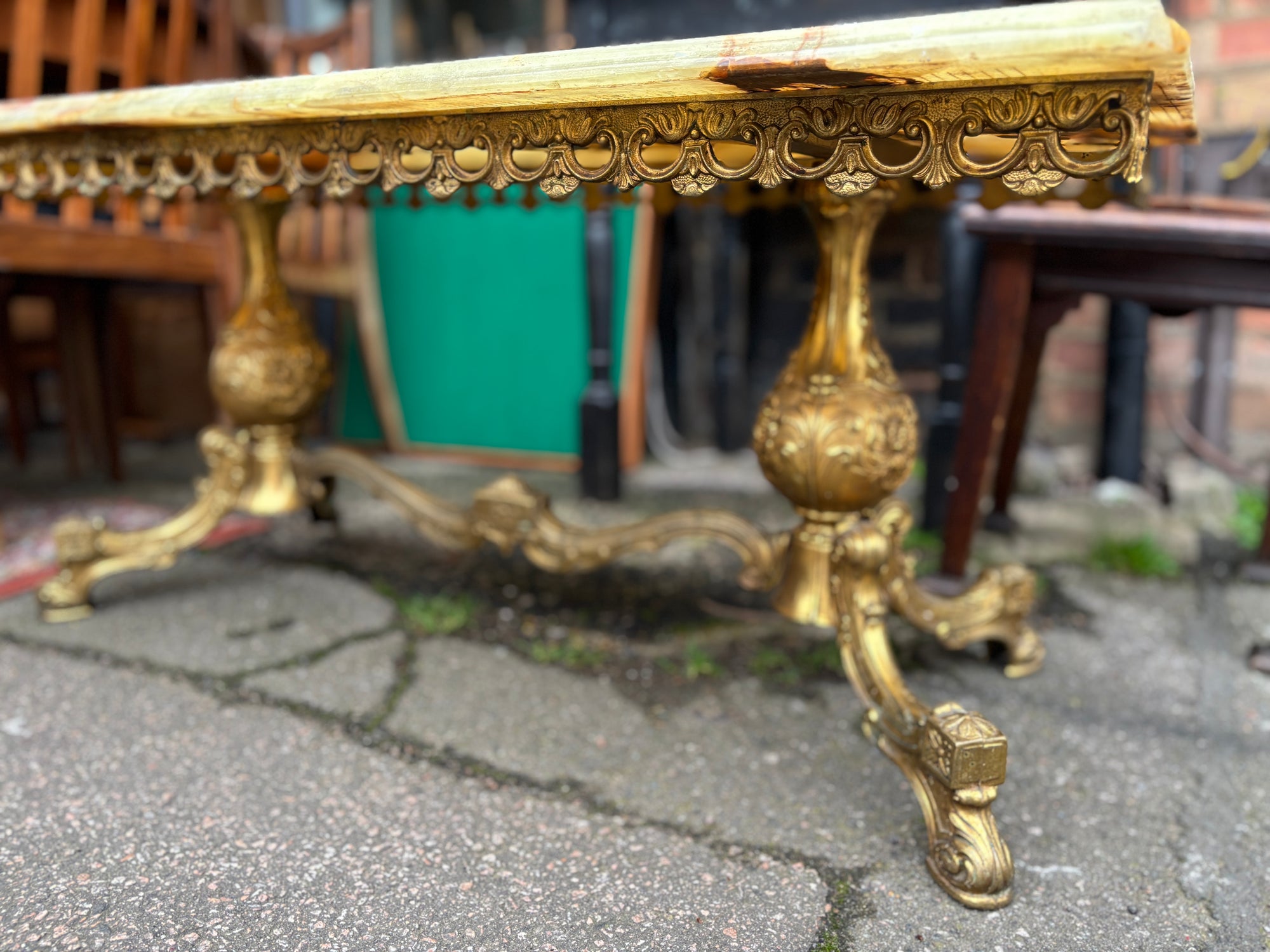 Mid century onyx coffee table