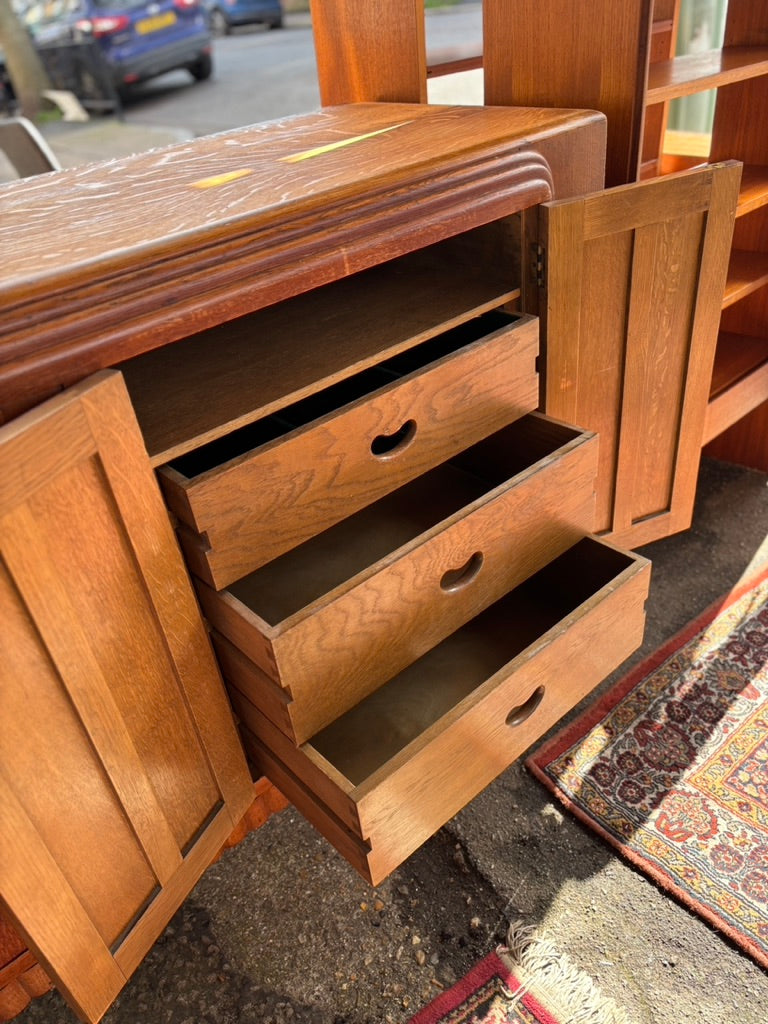 Art Deco E-Gomme oak sideboard