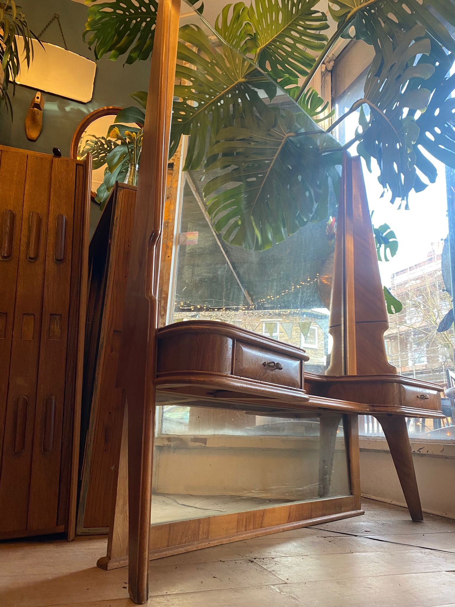Huge Art Deco vanity mirror dressing table