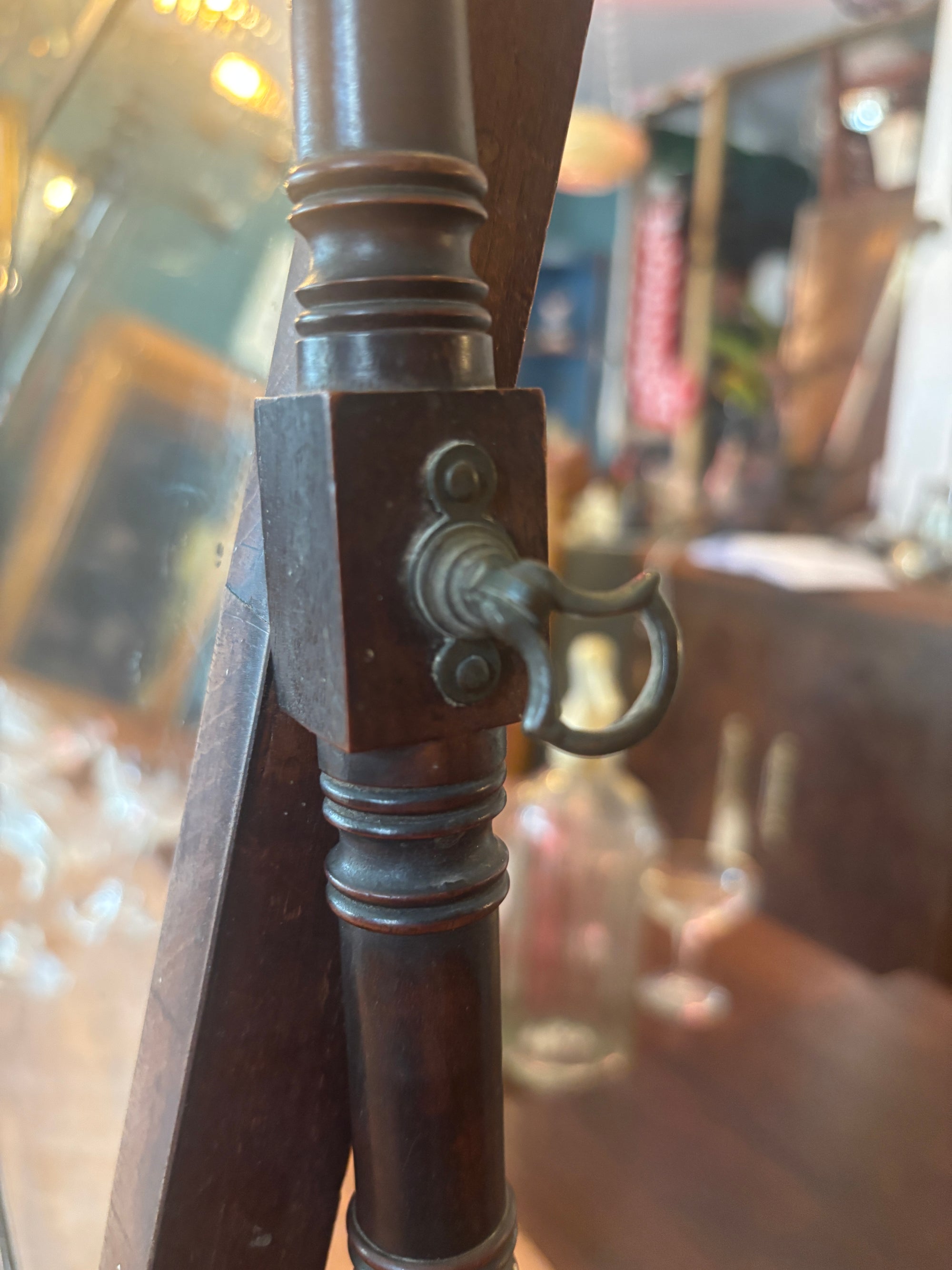Antique Edwardian mahogany mirror