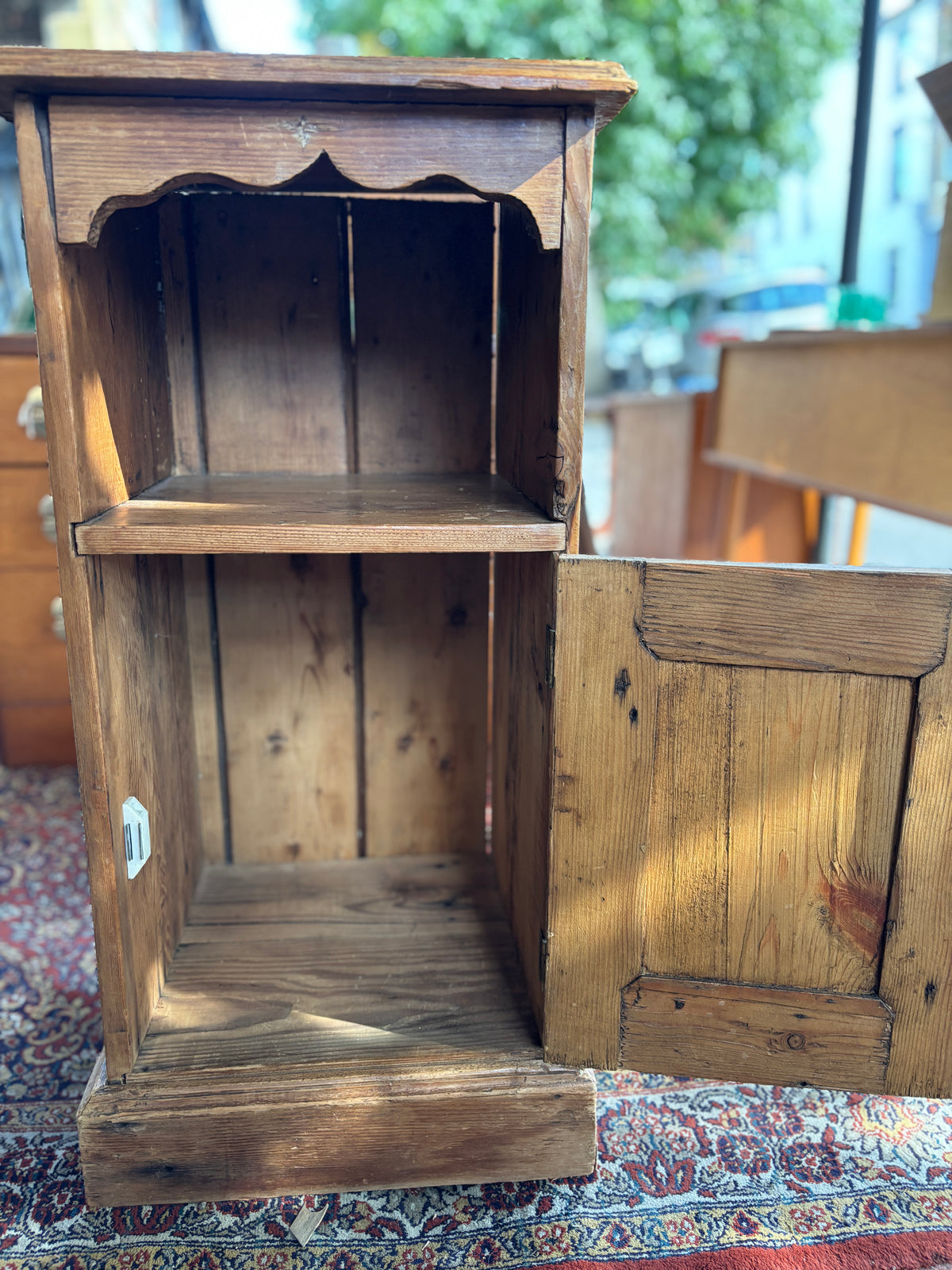 Vintage pine side table/ cupboard/ bedside table