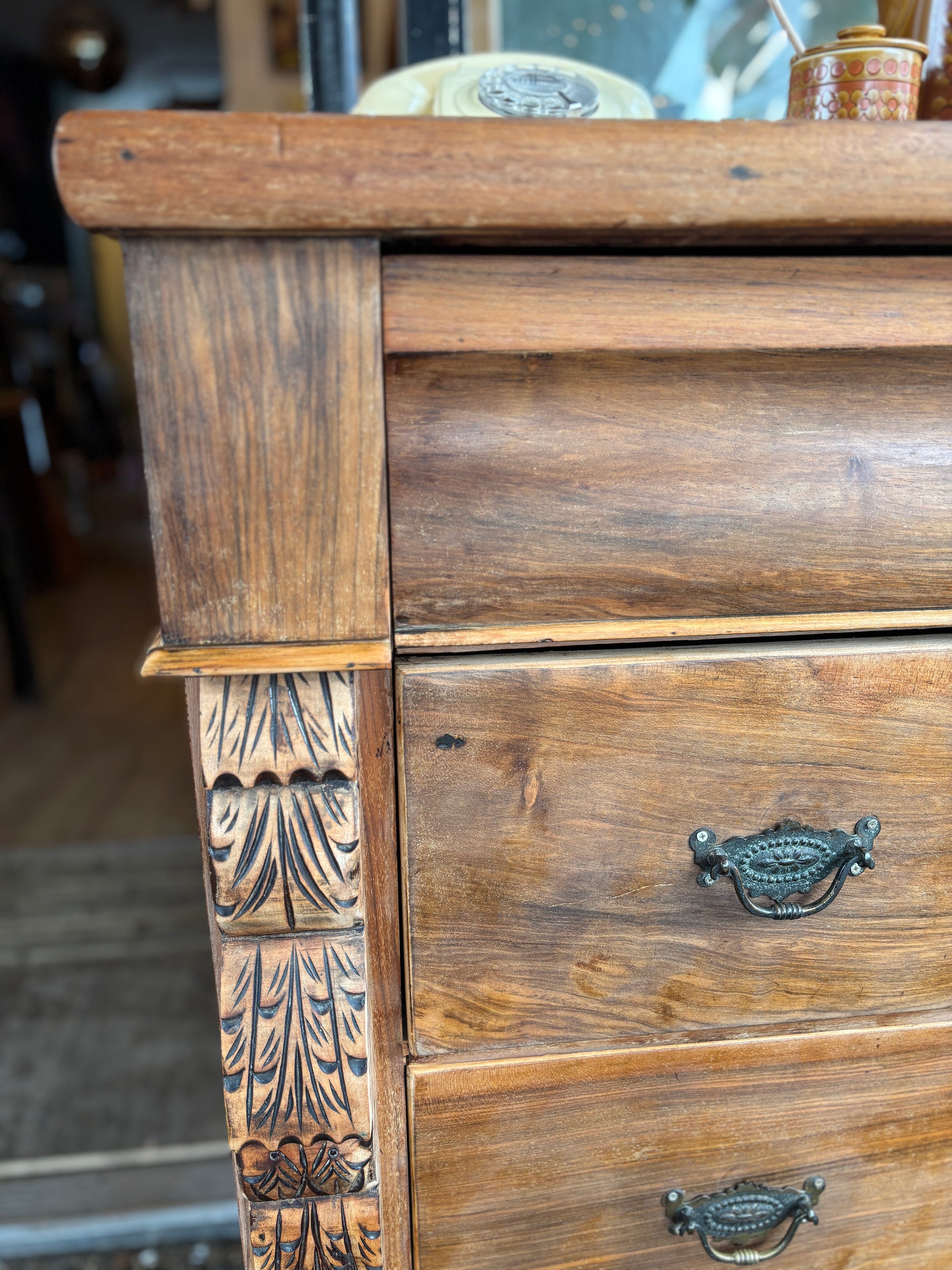 Victorian solid mahogany set of drawers