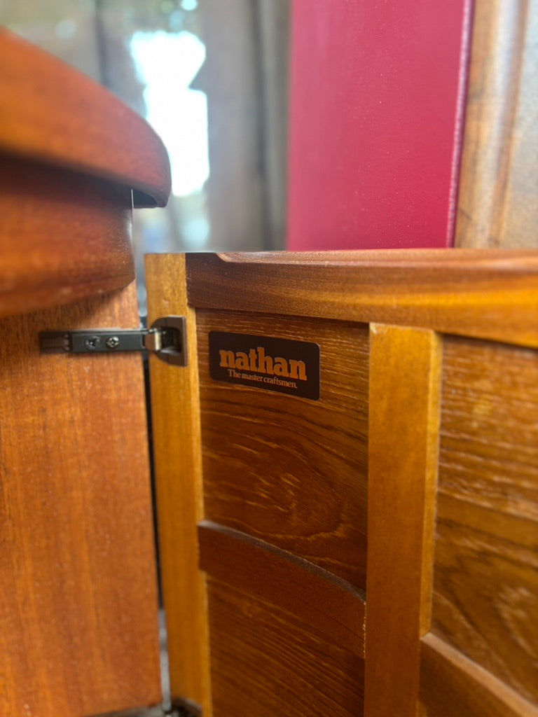 Mid Century Nathan squares corner cabinet