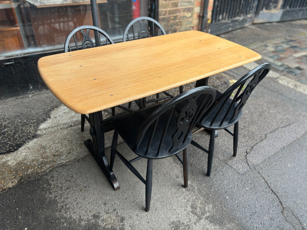 Mid Century Ercol refractory table and chairs