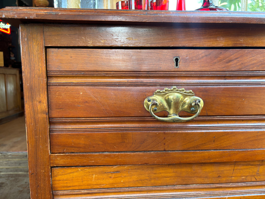 Antique Edwardian walnut set of drawers