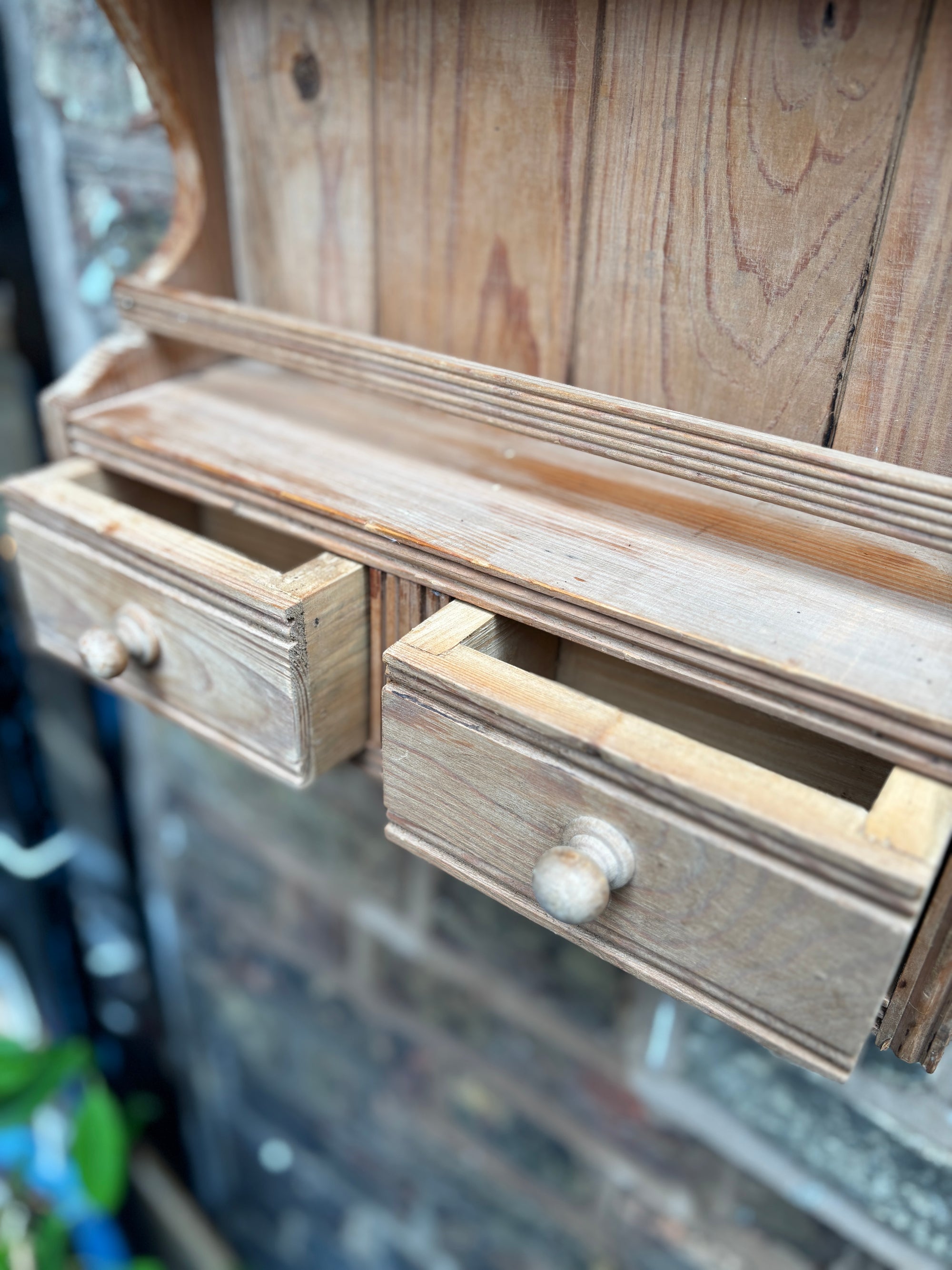 Victorian pitch pine spice rack