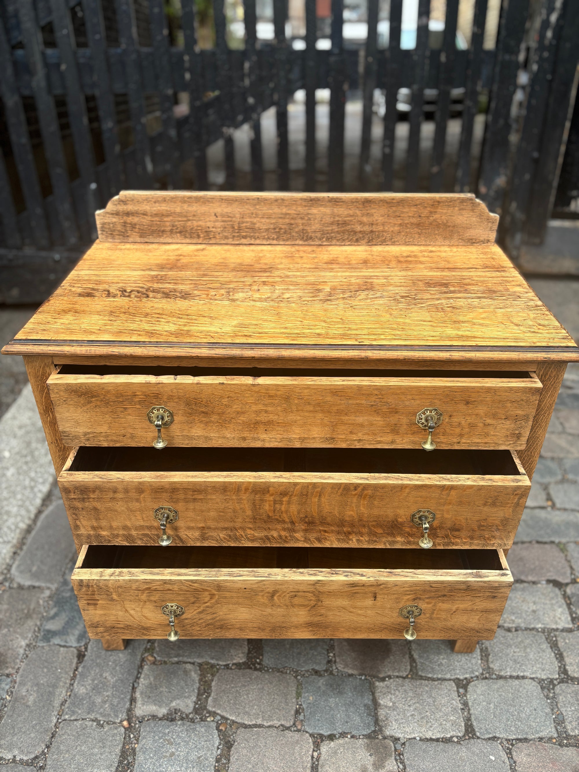 Mid century vintage solid oak drawers
