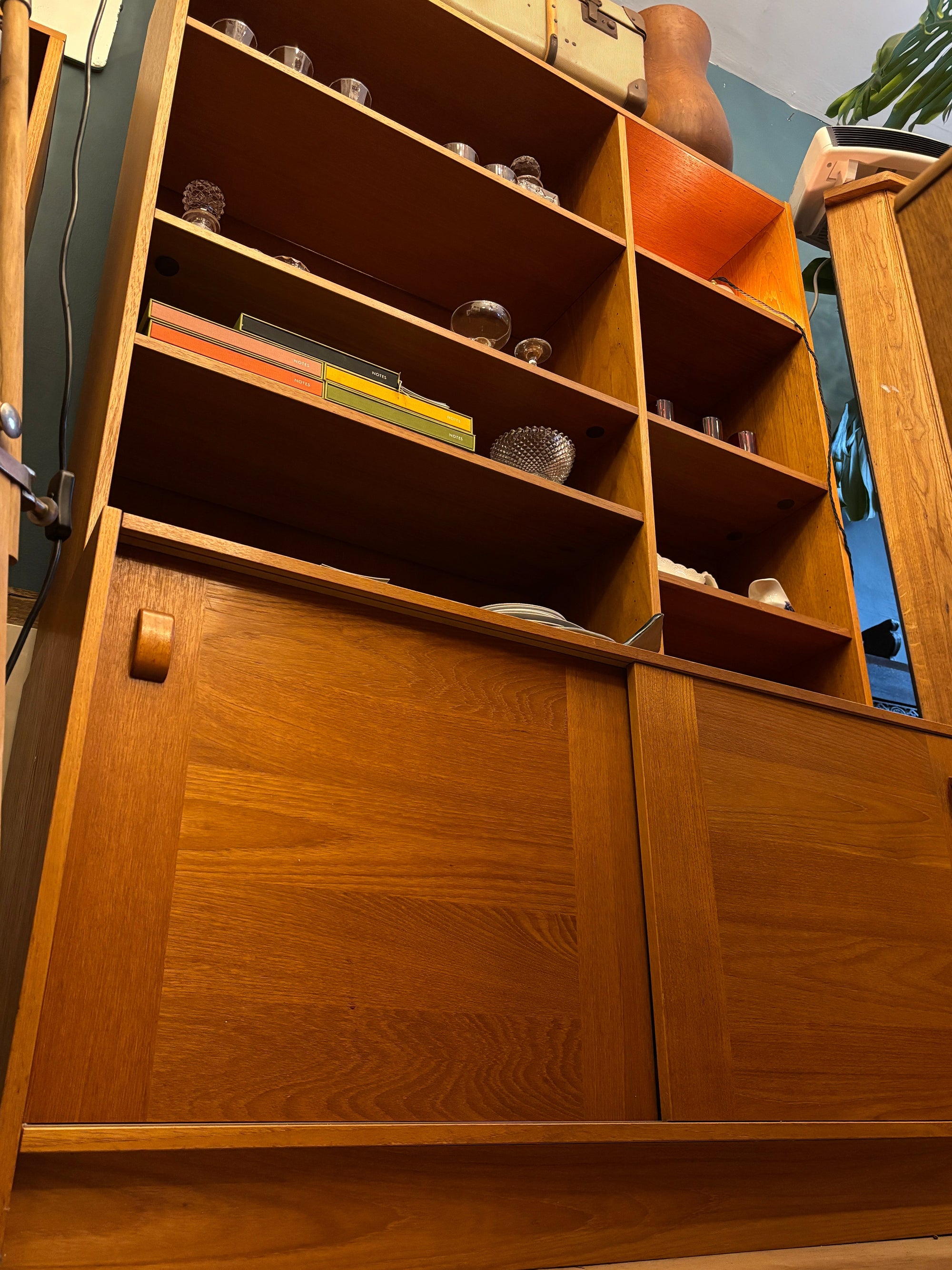 Mid century teak McIntosh bookcase