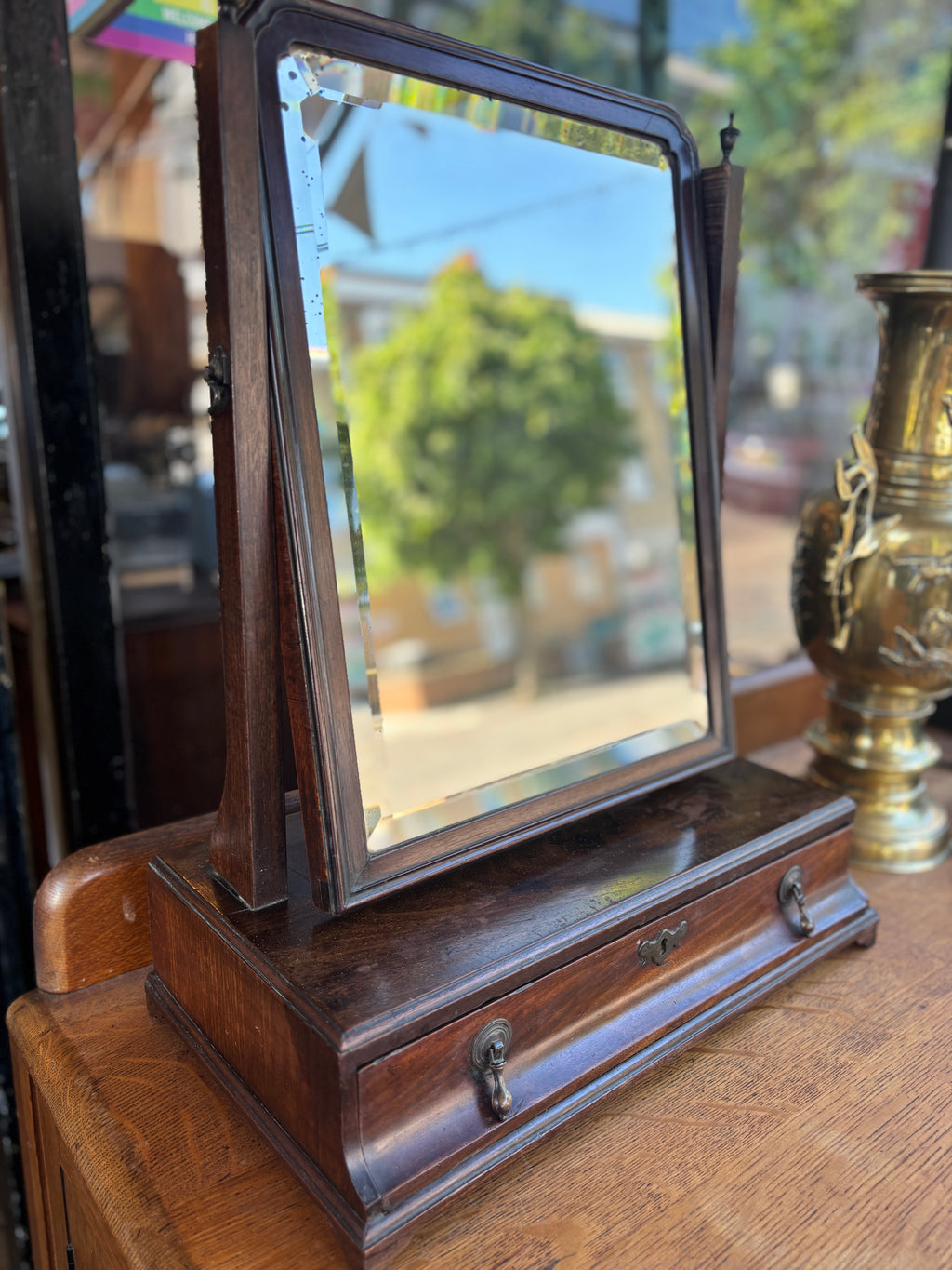 Georgian mahogany vanity mirror