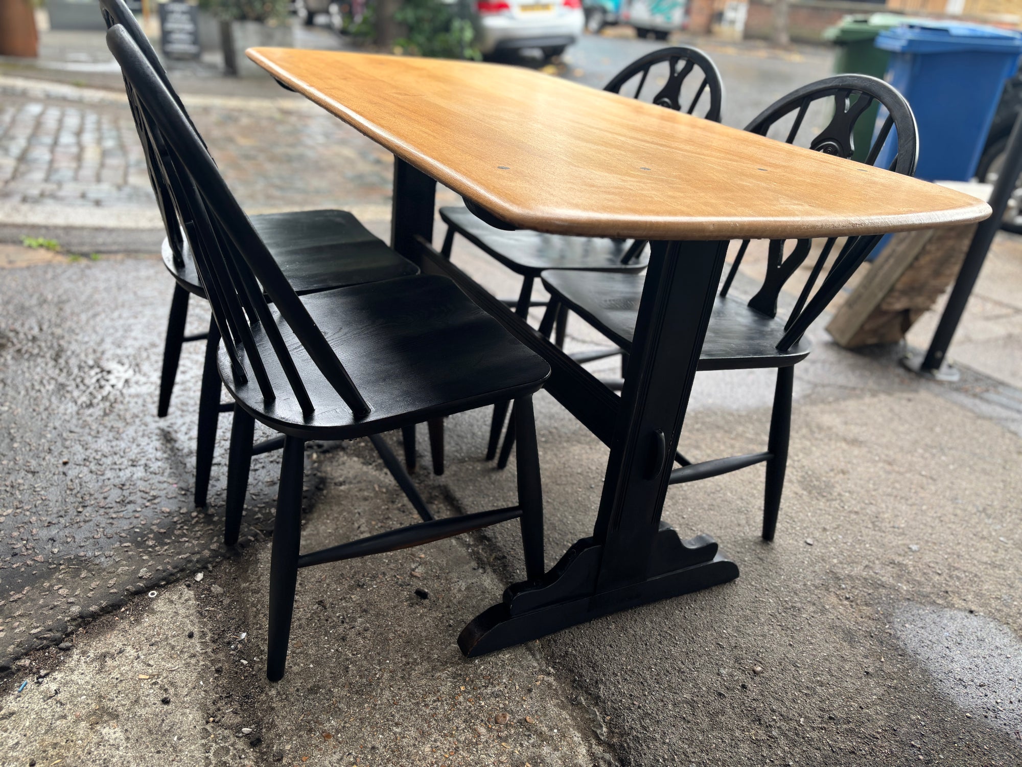 Mid Century Ercol refractory table and chairs