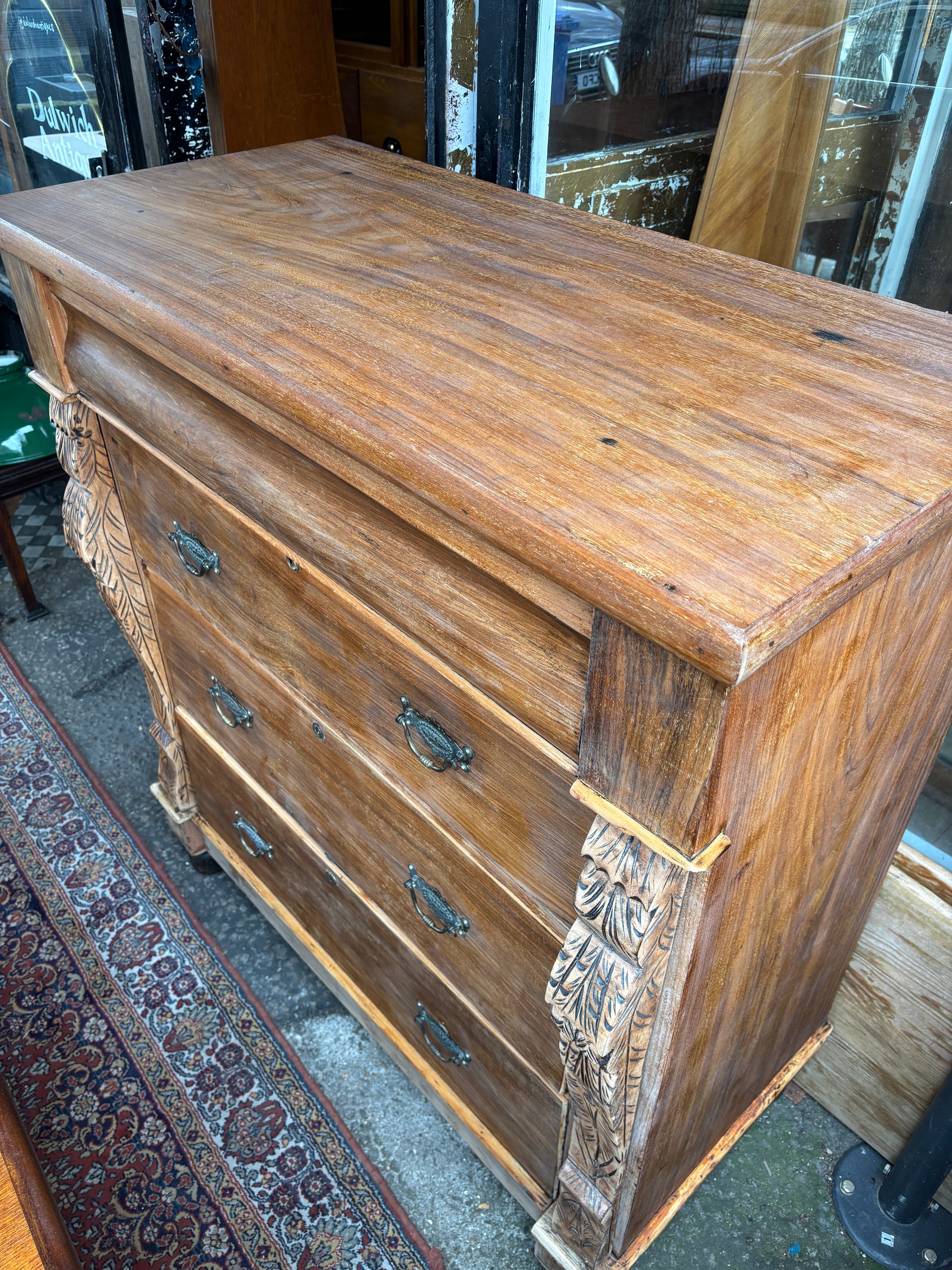 Victorian solid mahogany set of drawers