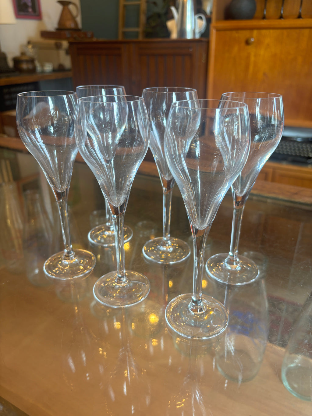 Vintage tulip champagne glasses