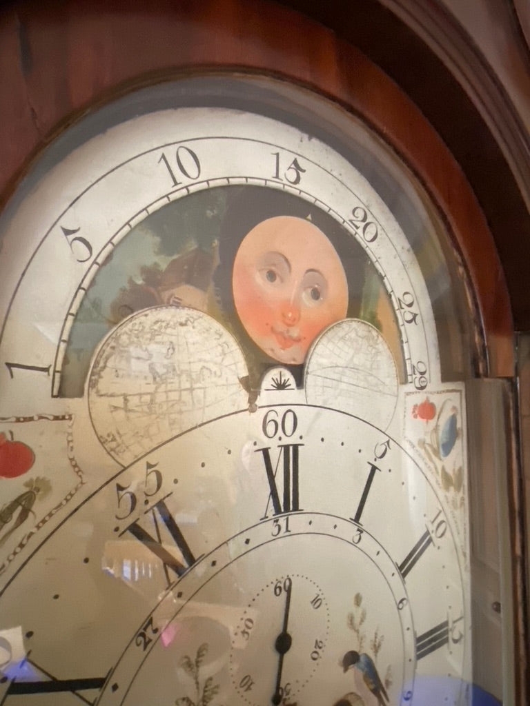 Antique late 18th Century Moon Dial Long Case/Grandfather Clock