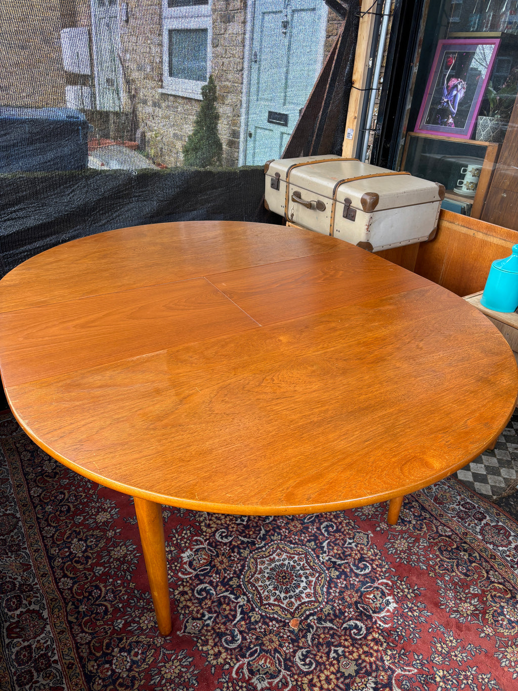 Mid Century original Danish teak extendable table