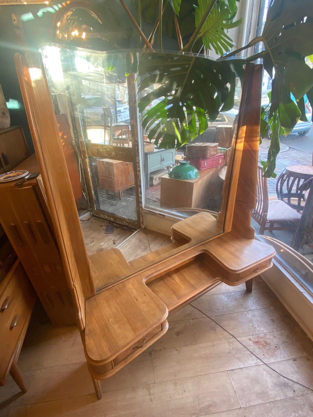 Huge Art Deco vanity mirror dressing table