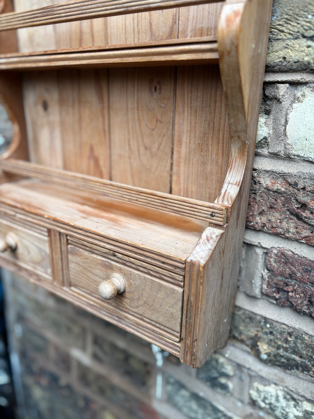 Victorian pitch pine spice rack