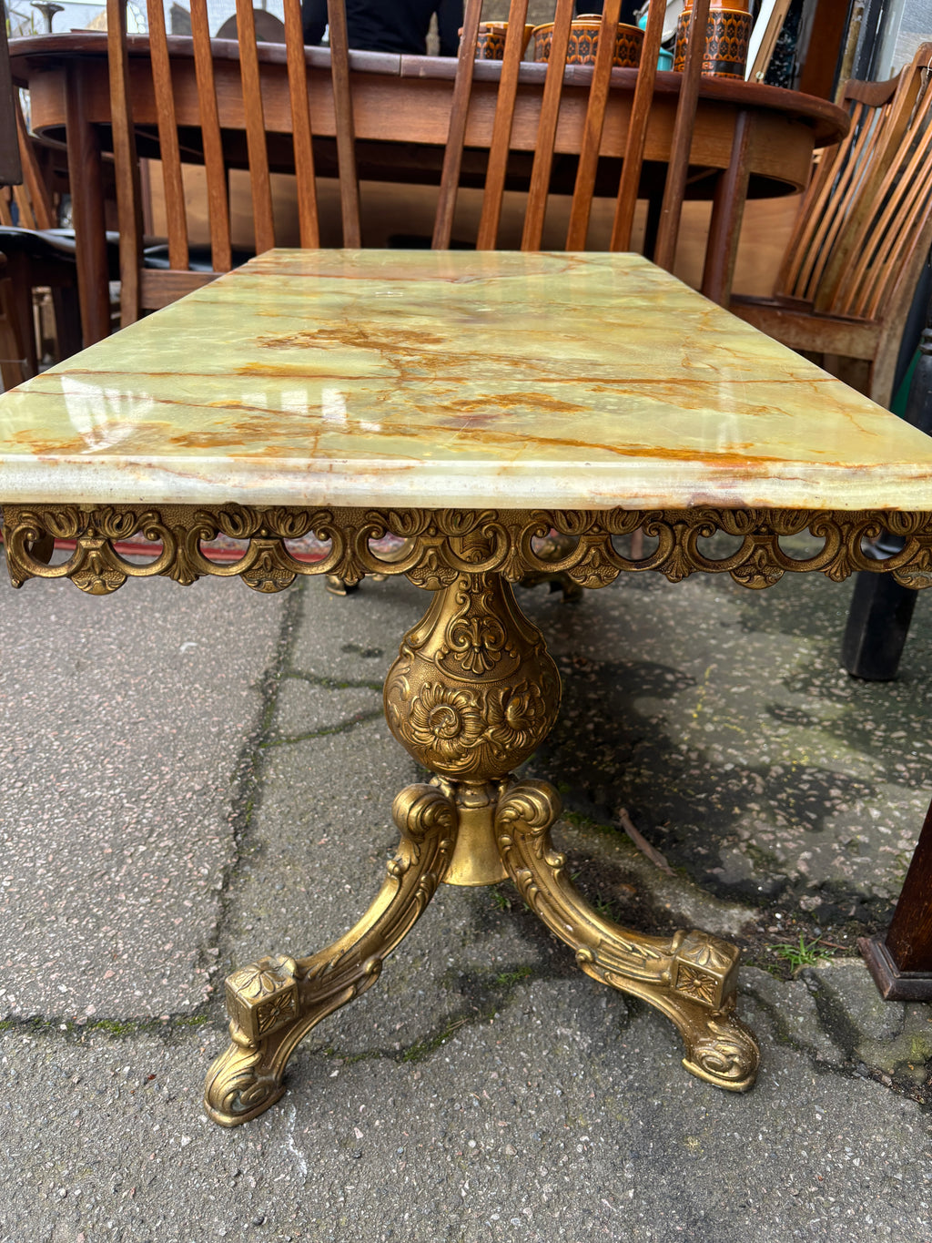 Mid century onyx coffee table