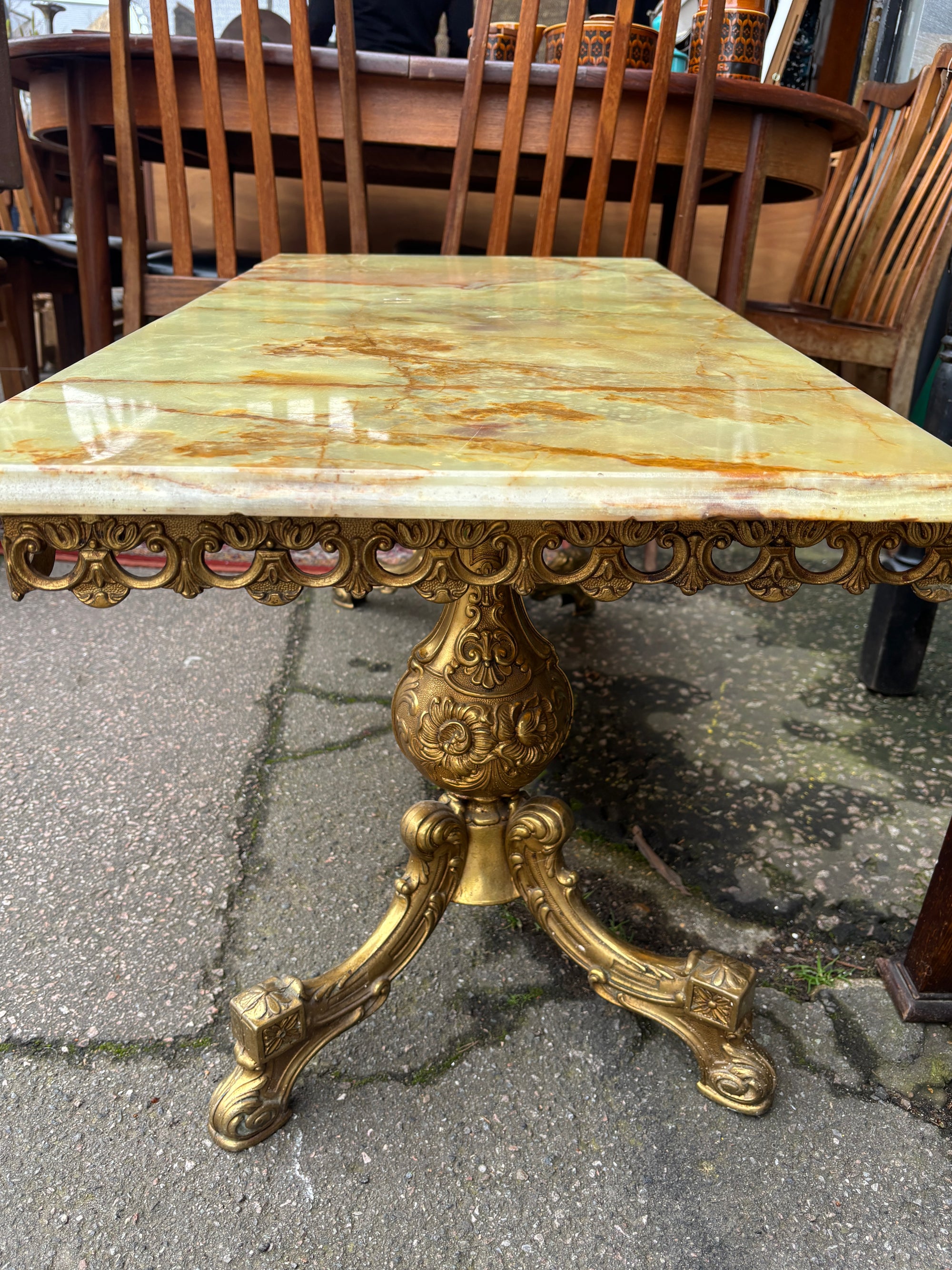 Mid century onyx coffee table