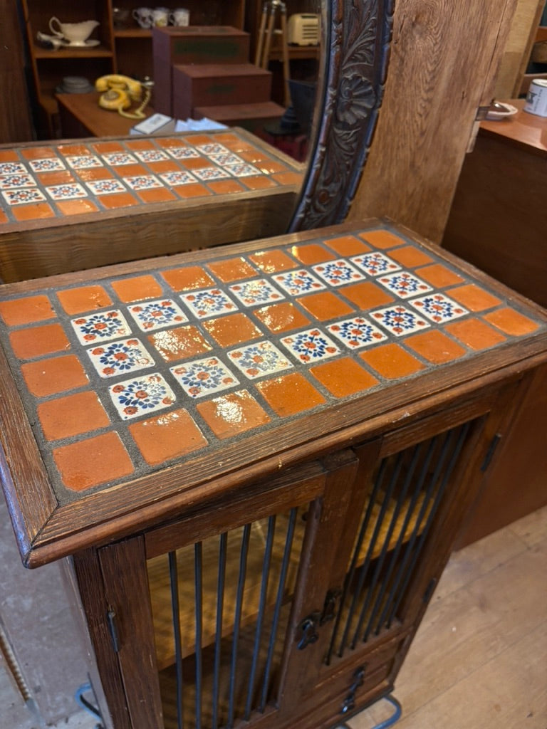 Vintage Moroccan birdcage cabinet