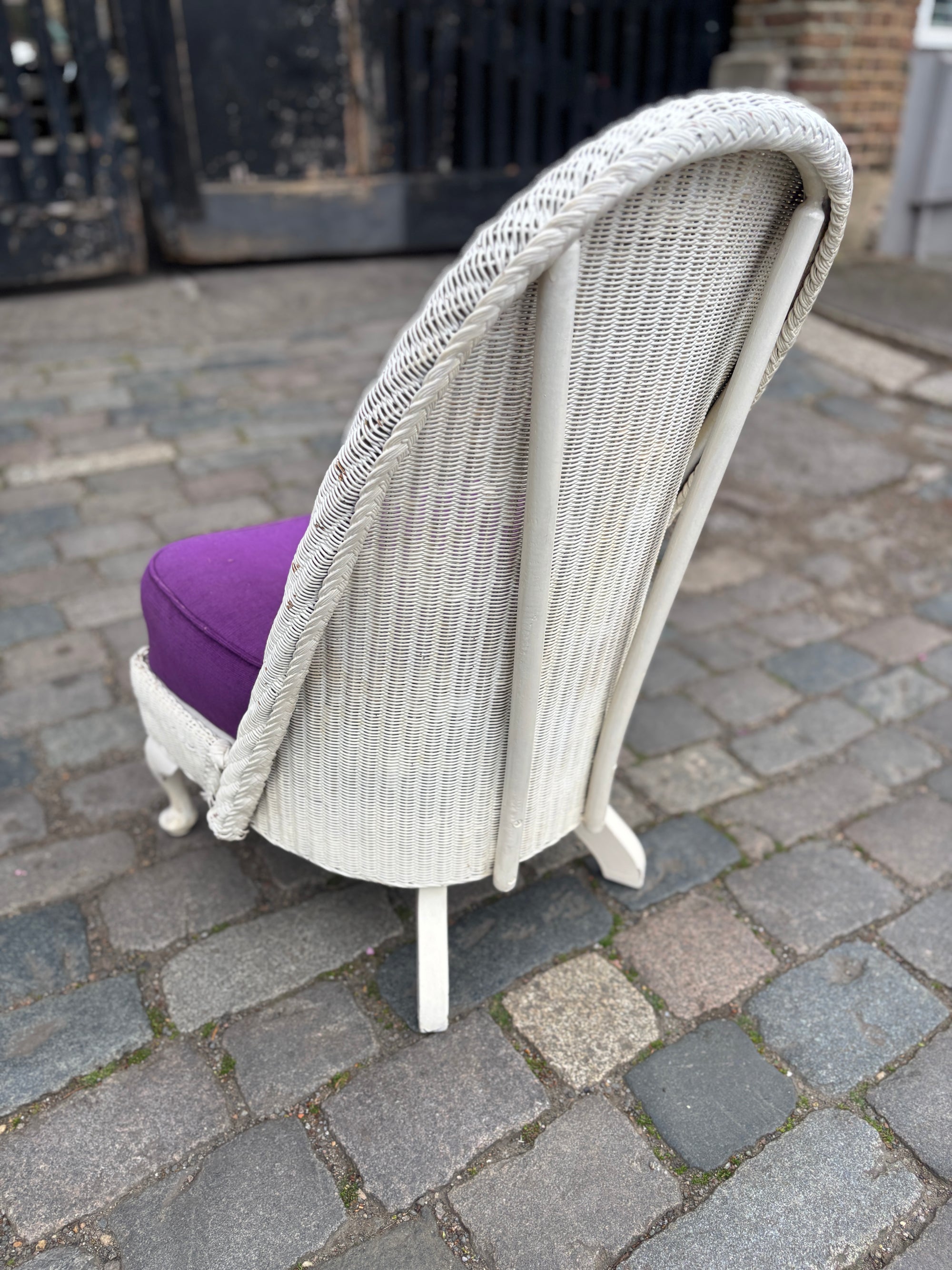 Vintage Lloyd Loom style wicker bedroom chair